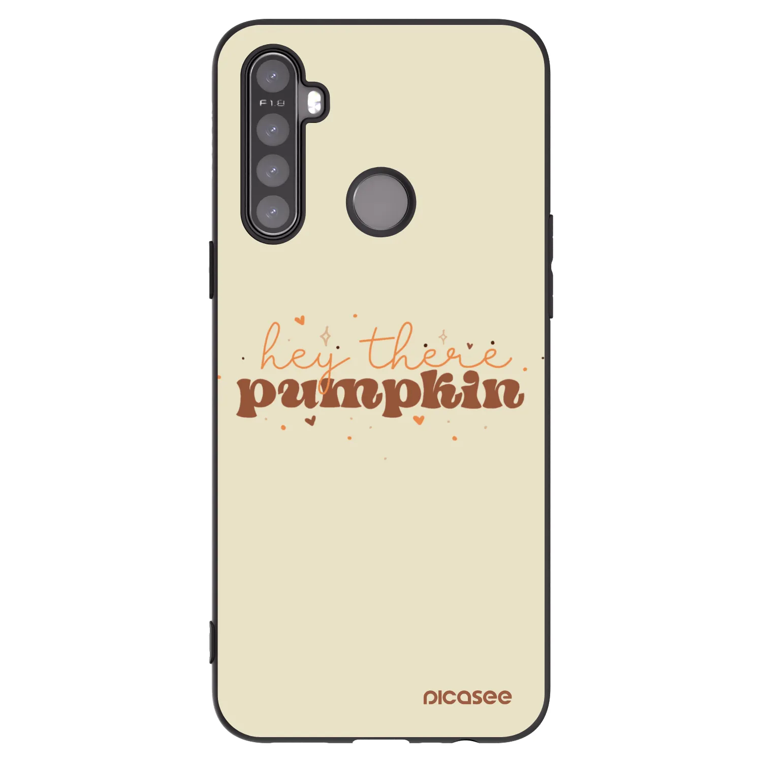 Picasee husă neagră din silicon pentru Realme 5 - Hey there pumpkin