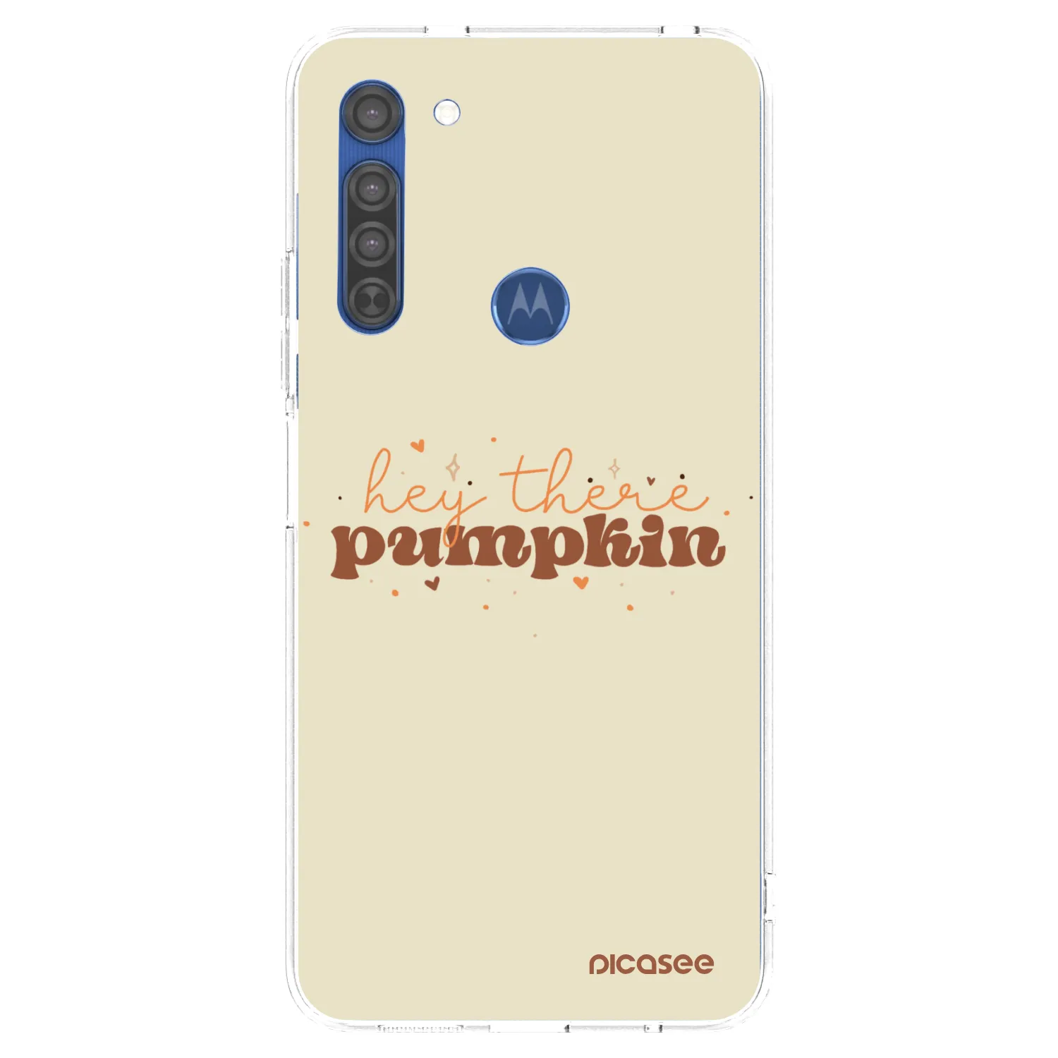 Picasee husă transparentă din silicon pentru Motorola Moto G8 - Hey there pumpkin