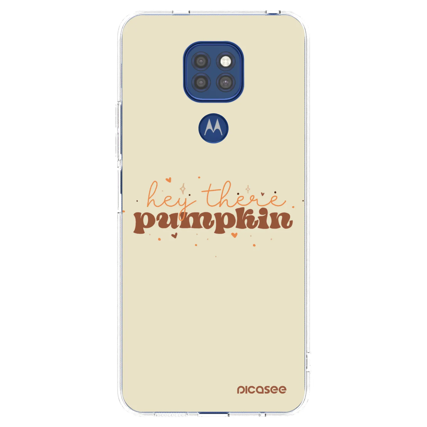 Picasee husă transparentă din silicon pentru Motorola Moto G9 Play - Hey there pumpkin