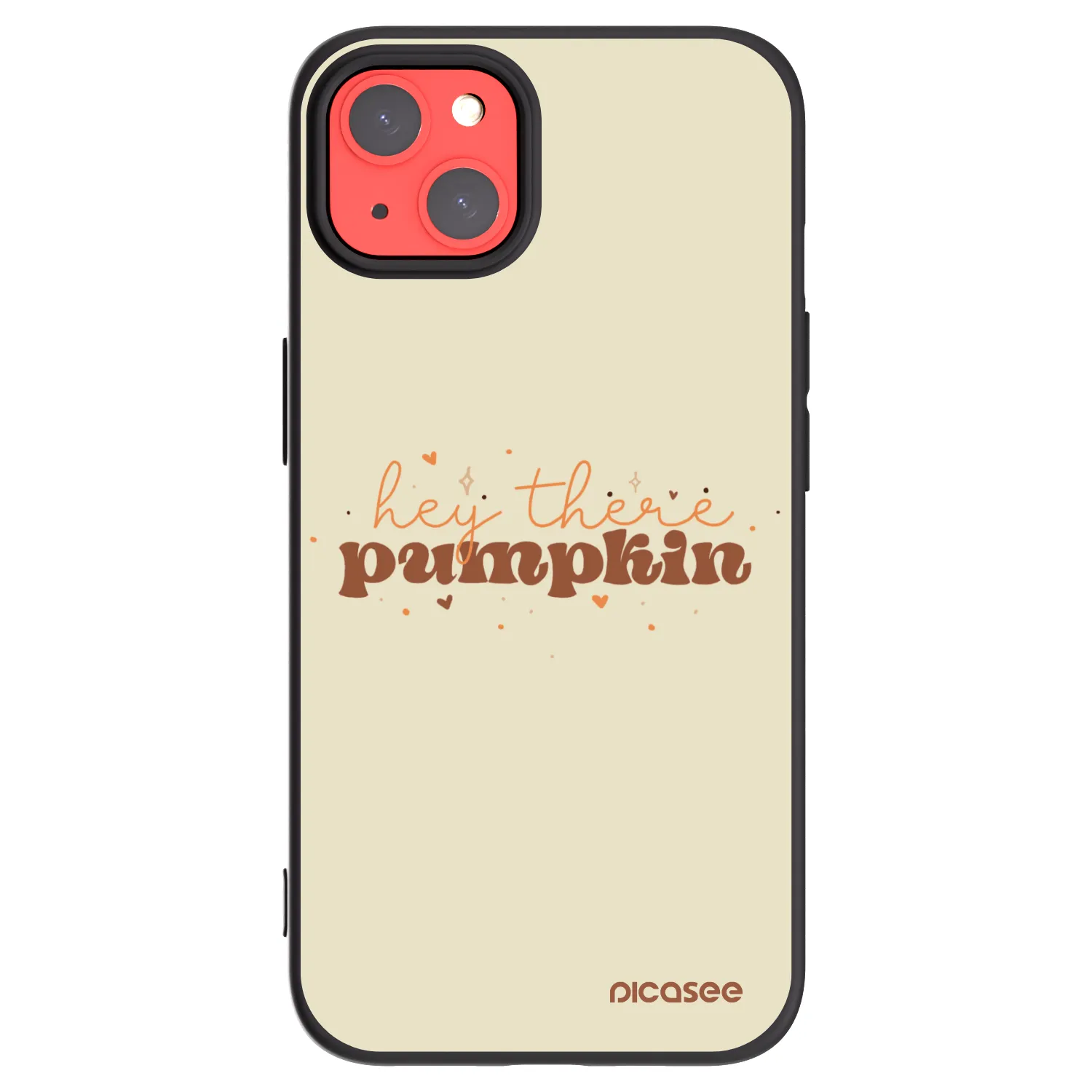 Picasee husă neagră din silicon pentru Apple iPhone 13 - Hey there pumpkin