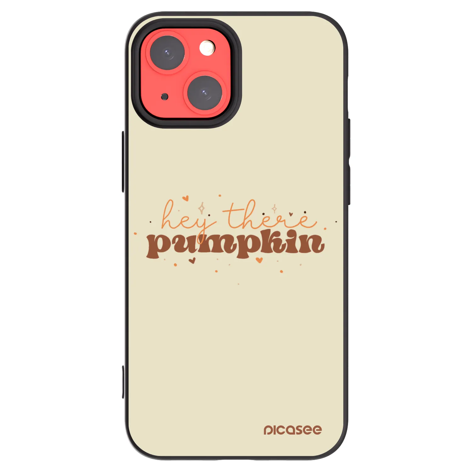Picasee husă neagră din silicon pentru Apple iPhone 13 mini - Hey there pumpkin