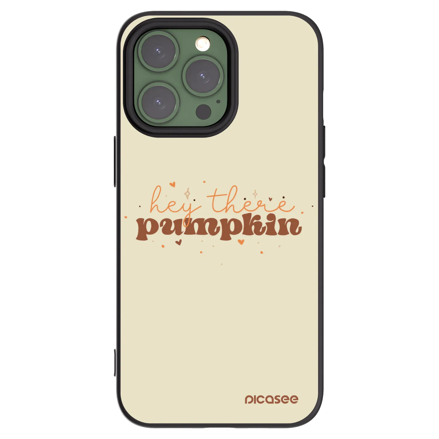 Picasee husă neagră din silicon pentru Apple iPhone 13 Pro - Hey there pumpkin