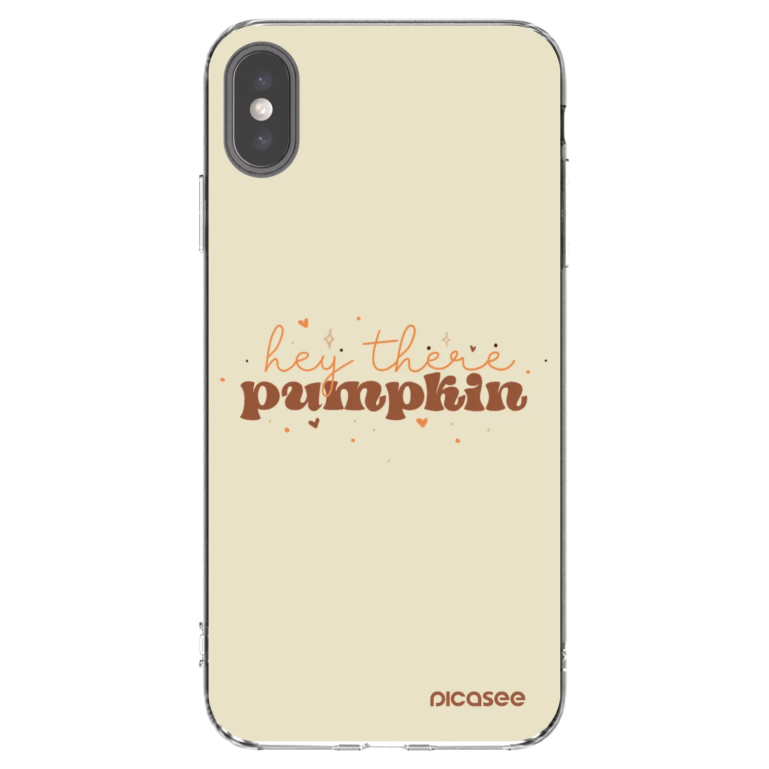 Picasee husă transparentă din silicon pentru Apple iPhone XS Max - Hey there pumpkin