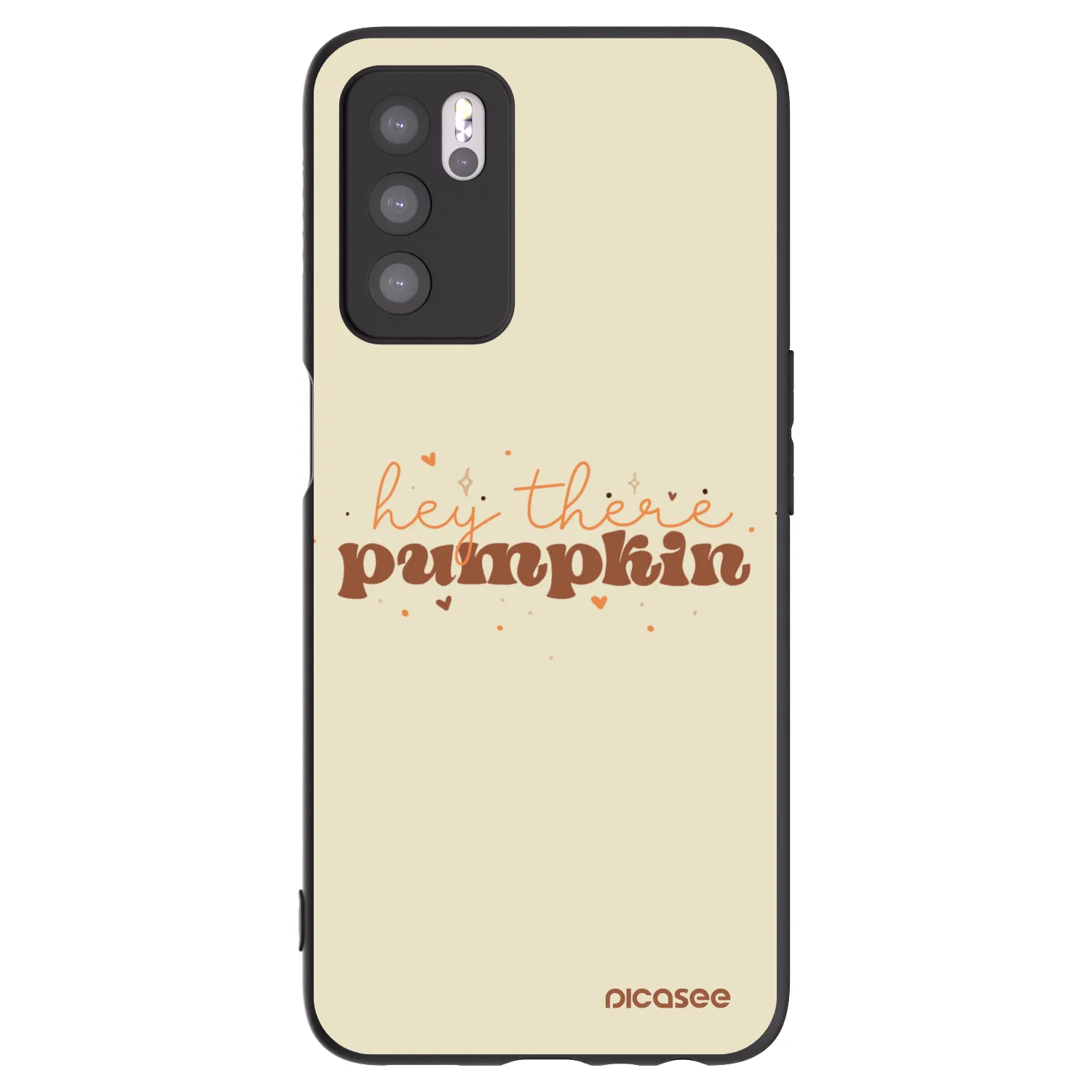 Picasee husă neagră din silicon pentru OPPO A16 - Hey there pumpkin