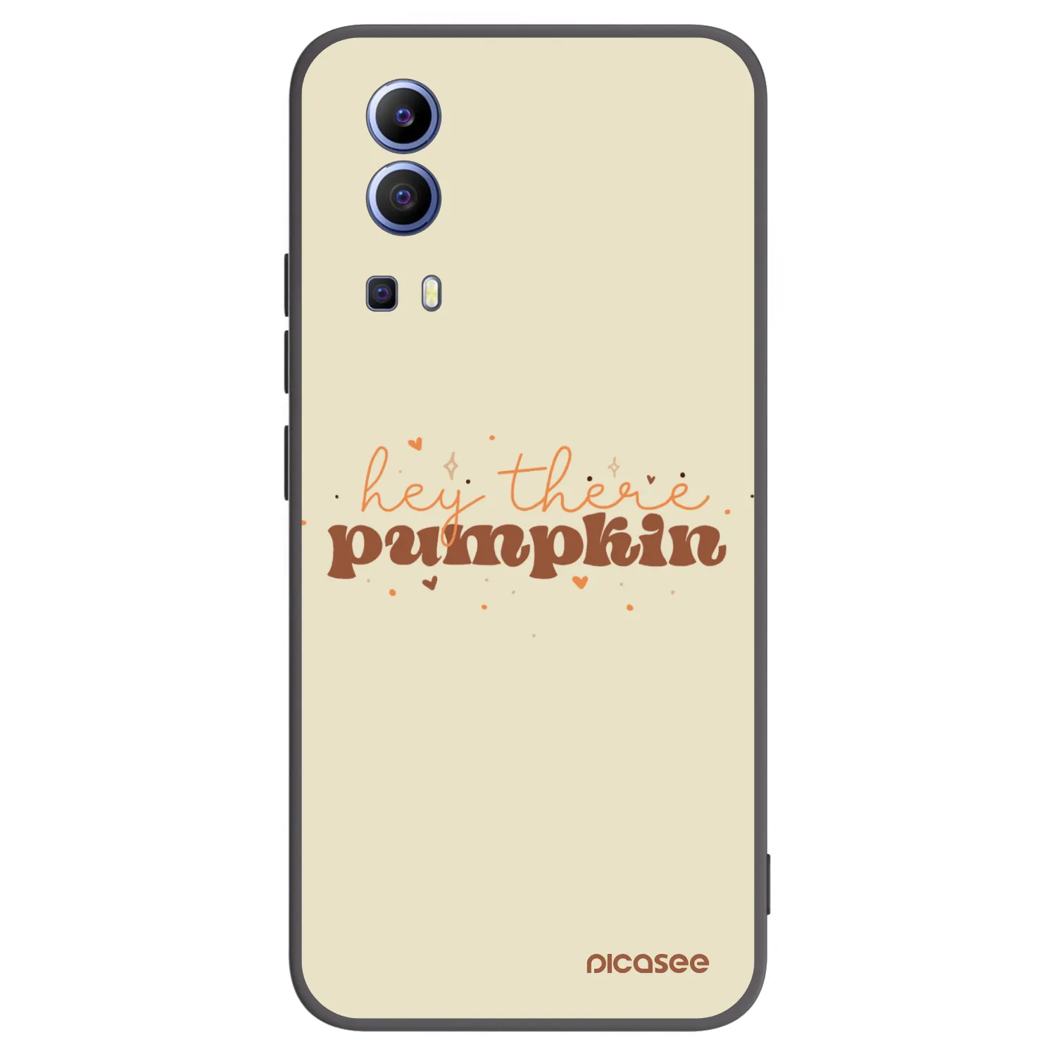 Picasee husă neagră din silicon pentru Vivo Y52 5G - Hey there pumpkin