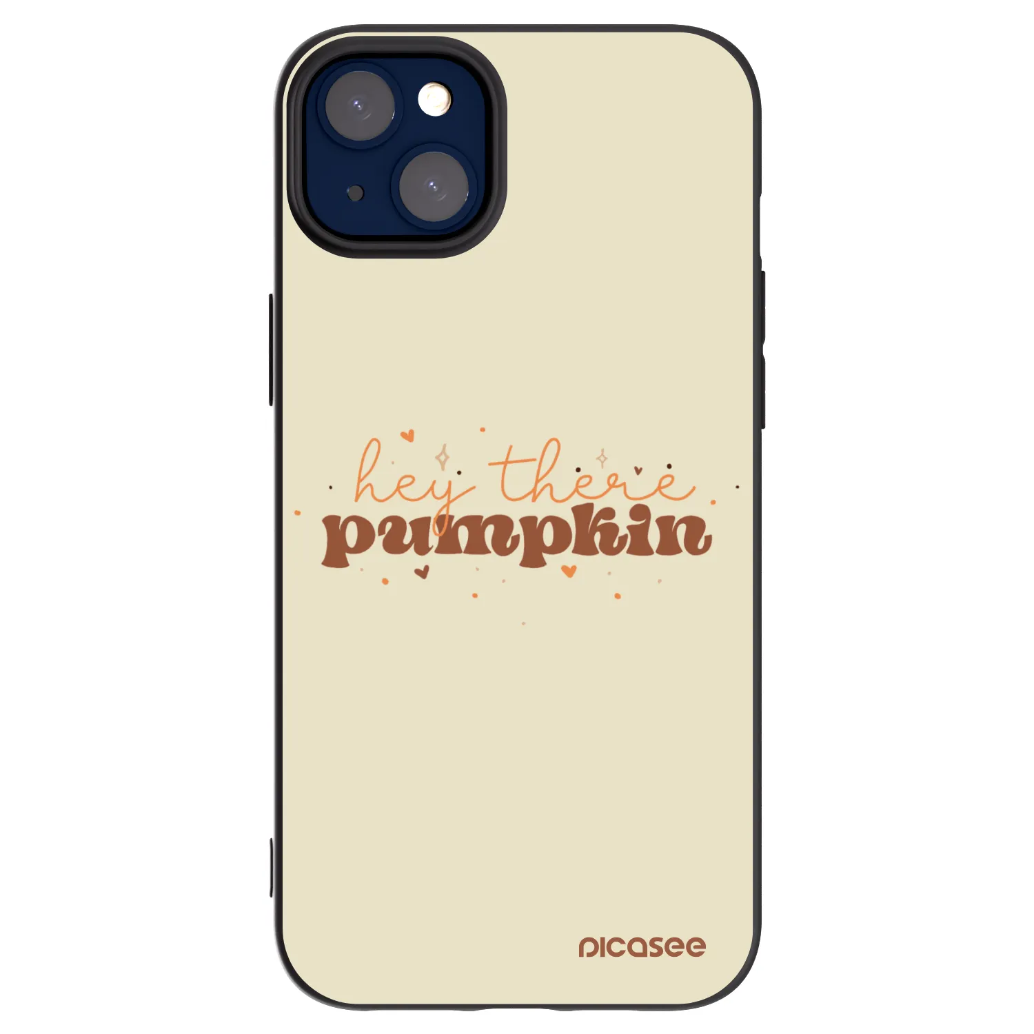 Picasee husă neagră din silicon pentru Apple iPhone 14 Plus - Hey there pumpkin