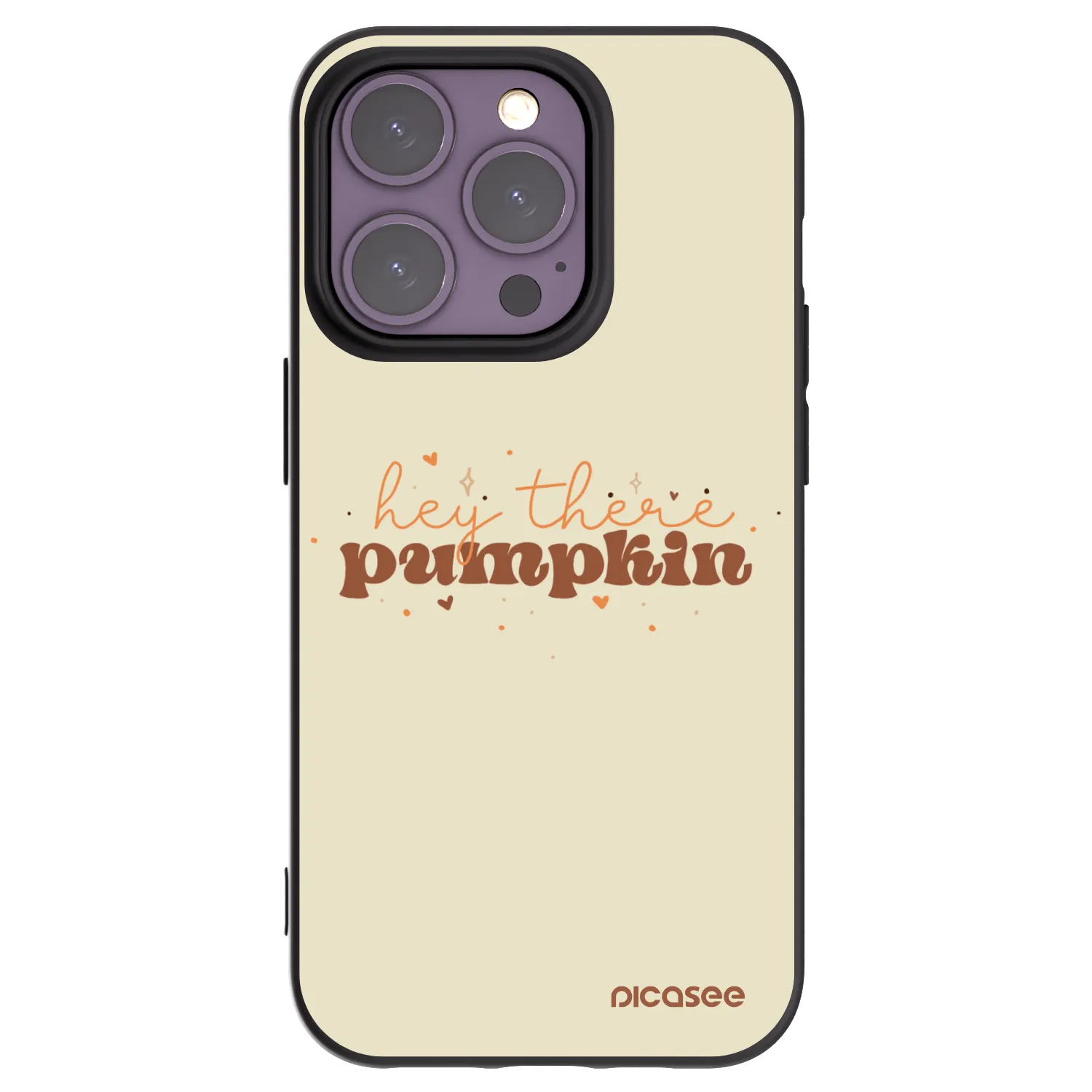 Picasee husă neagră din silicon pentru Apple iPhone 14 Pro - Hey there pumpkin