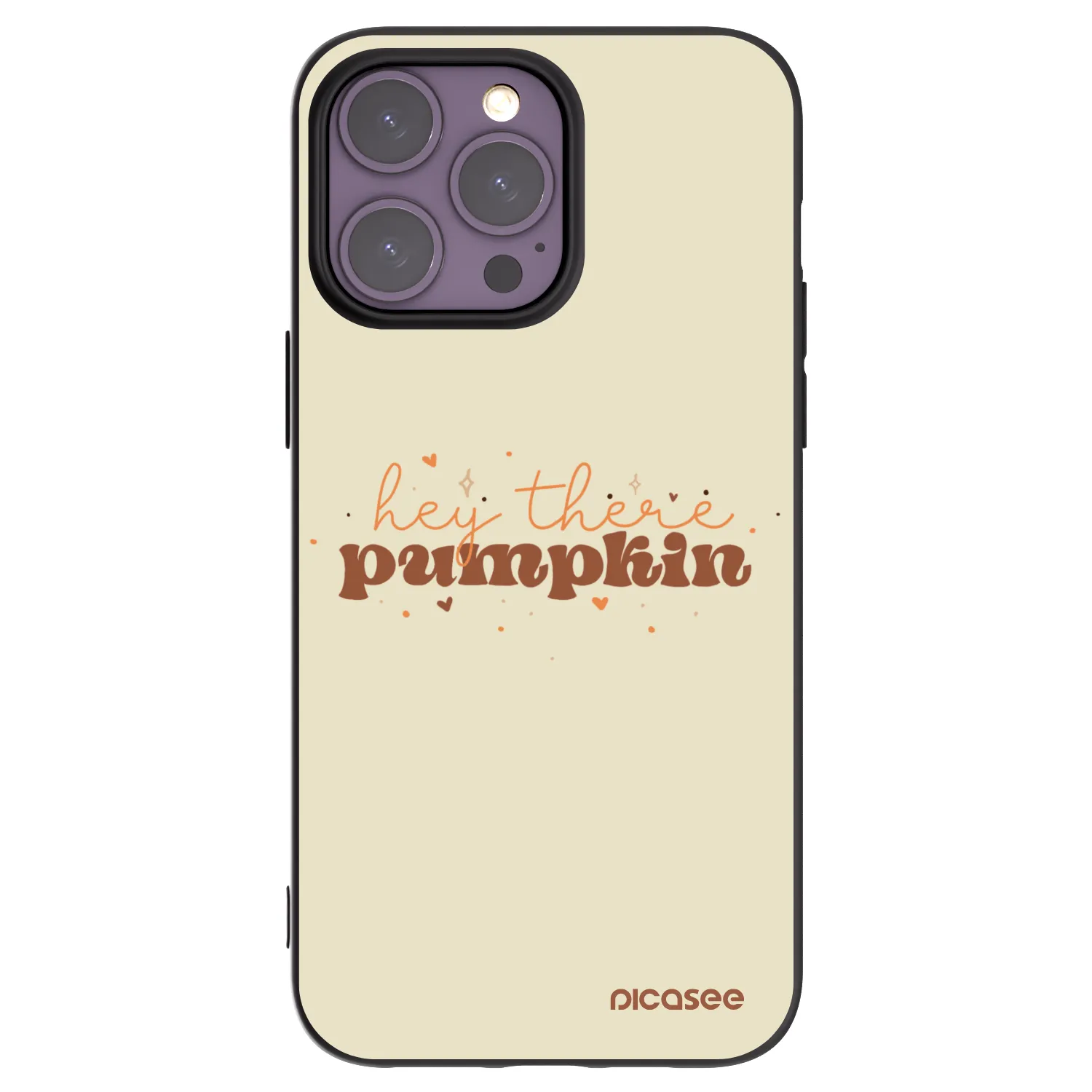 Picasee husă neagră din silicon pentru Apple iPhone 14 Pro Max - Hey there pumpkin