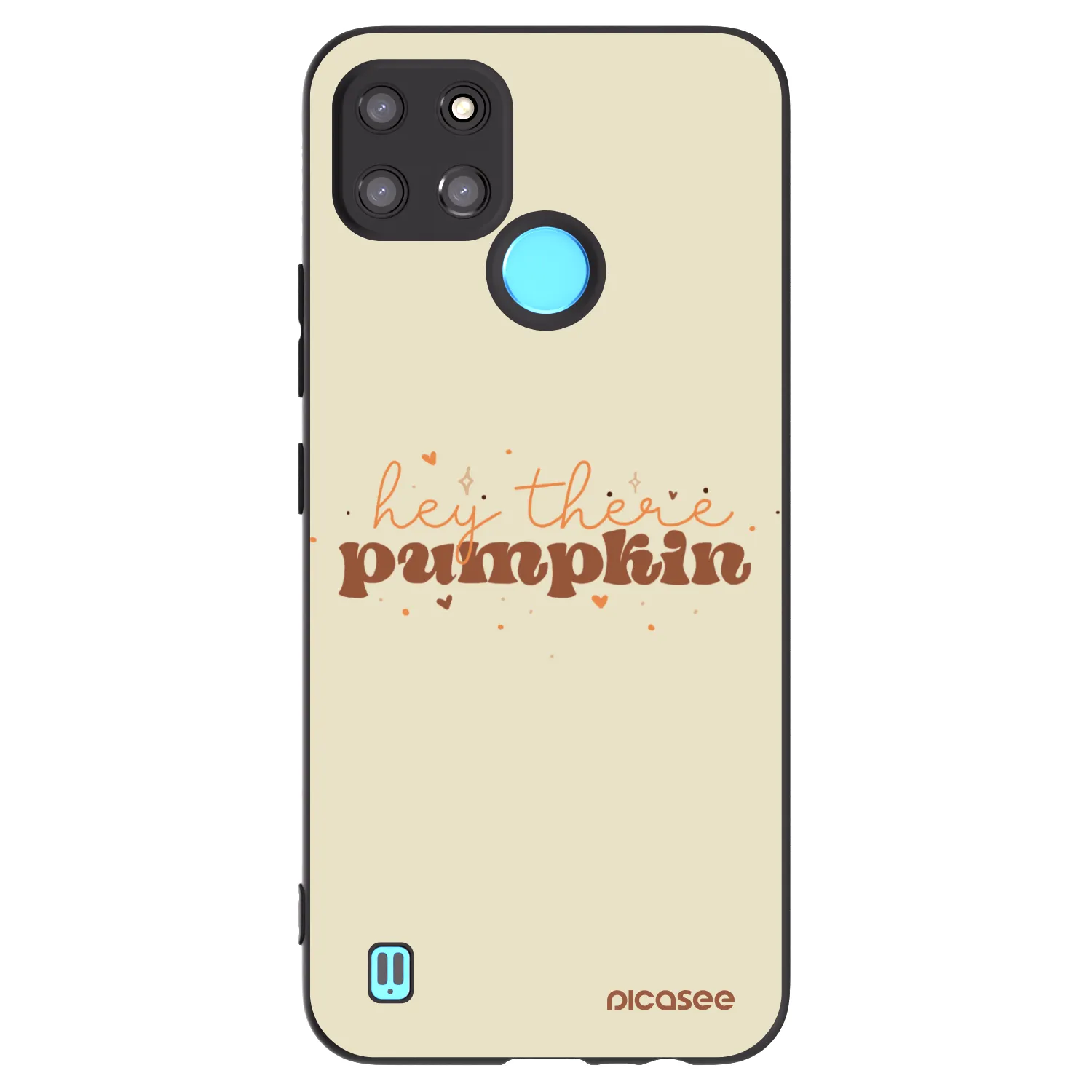Picasee husă neagră din silicon pentru Realme C21Y - Hey there pumpkin