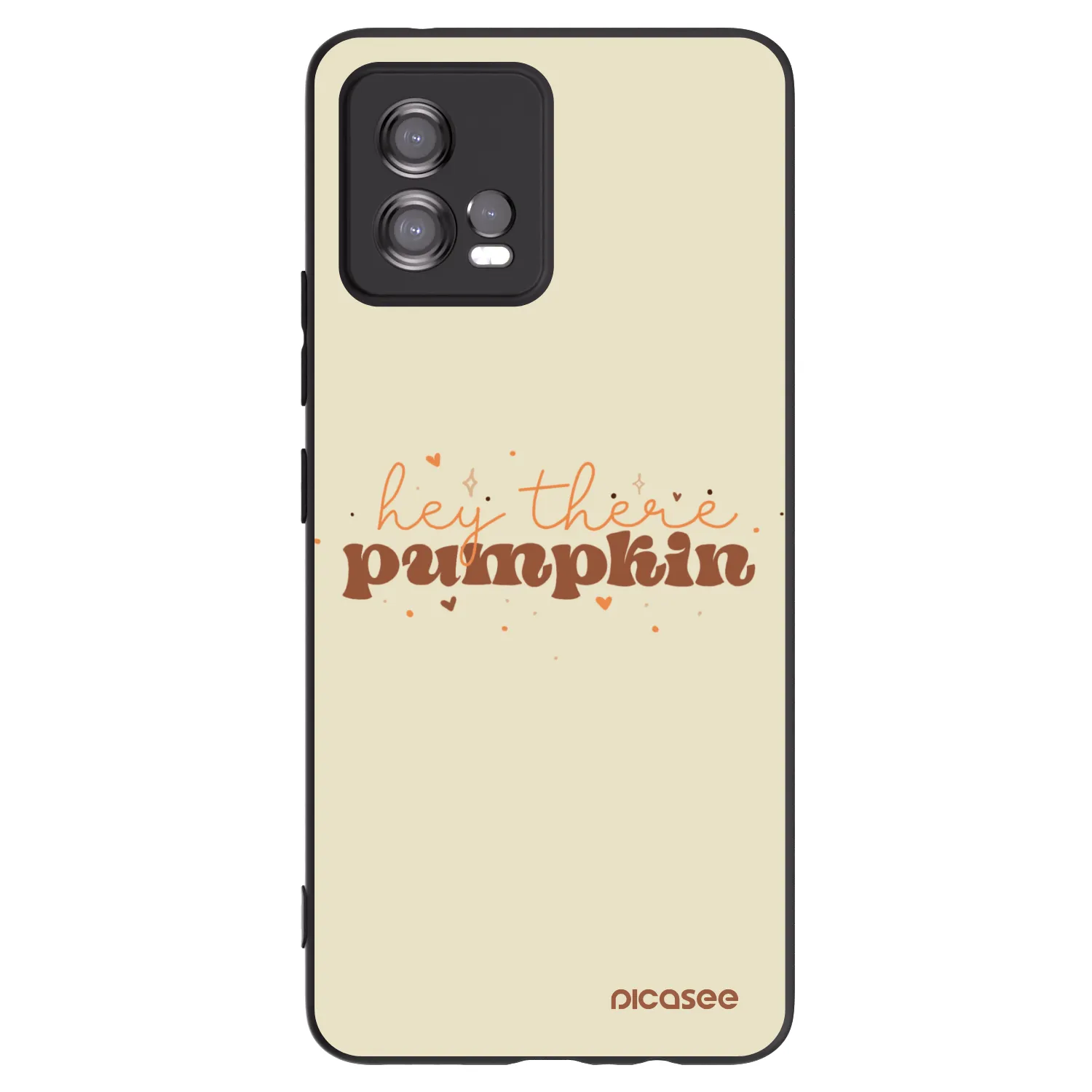 Picasee husă neagră din silicon pentru Motorola Moto G72 - Hey there pumpkin