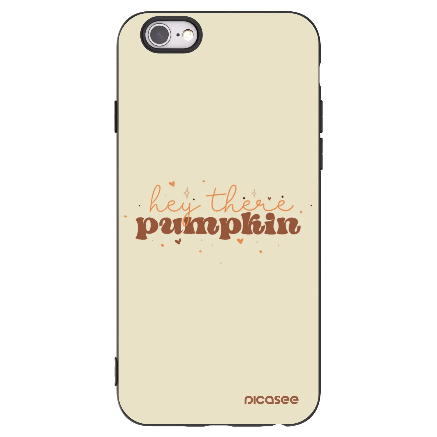 Picasee husă neagră din silicon pentru Apple iPhone 6/6S - Hey there pumpkin