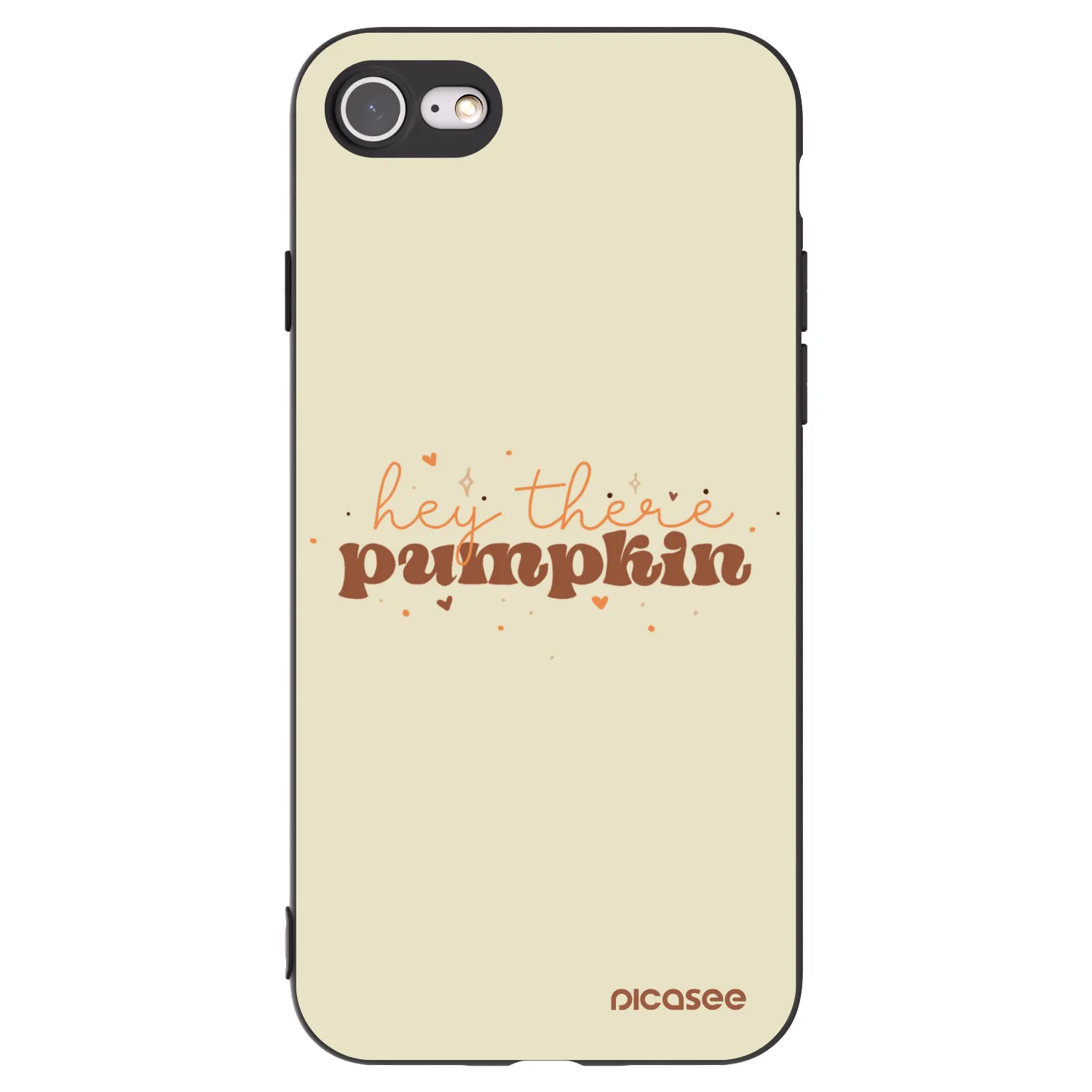 Picasee husă neagră din silicon pentru Apple iPhone 7 - Hey there pumpkin