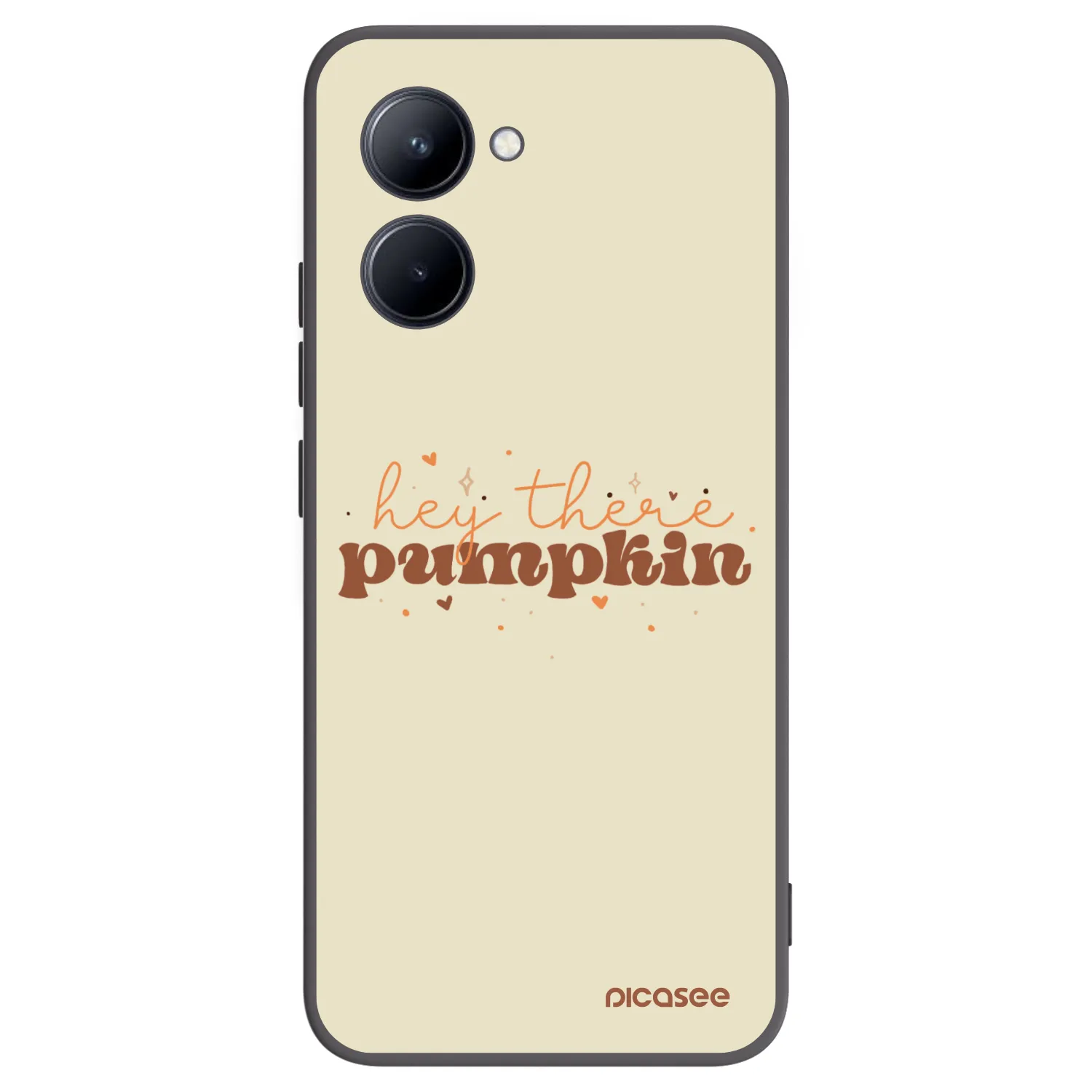 Picasee husă neagră din silicon pentru Realme C33 (2023) - Hey there pumpkin