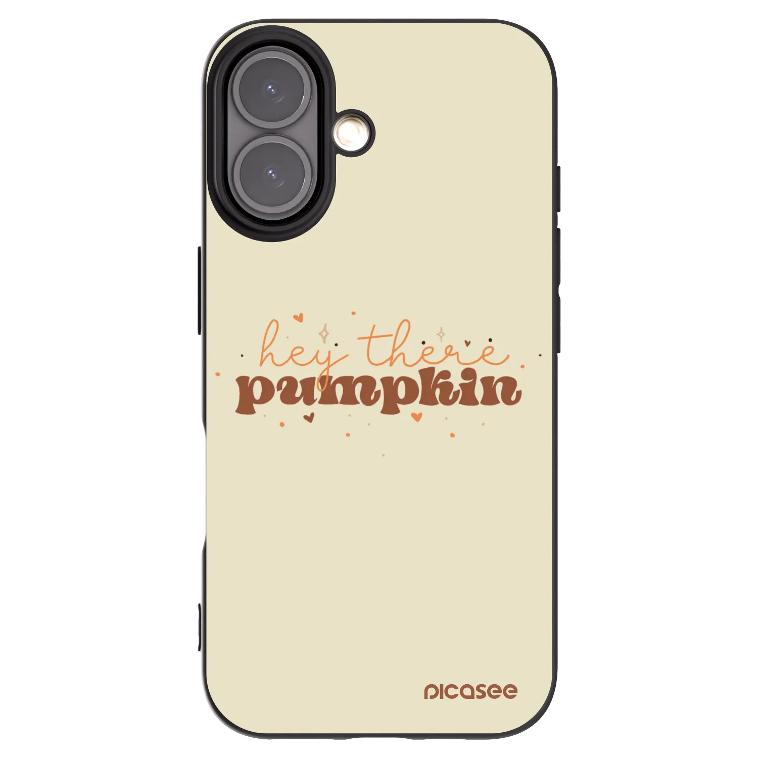 Picasee husă neagră din silicon pentru Apple iPhone 16 - Hey there pumpkin