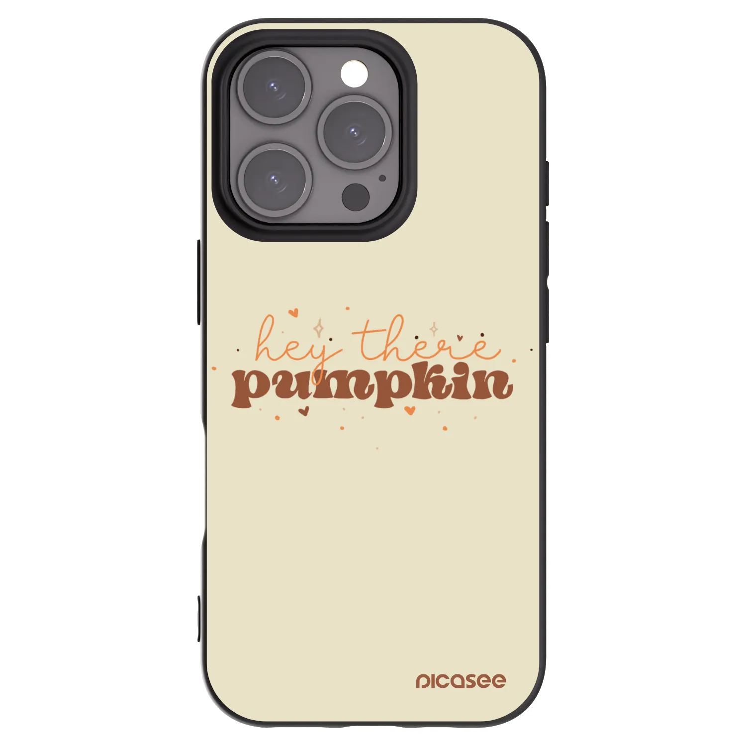 Picasee husă neagră din silicon pentru Apple iPhone 16 Pro - Hey there pumpkin