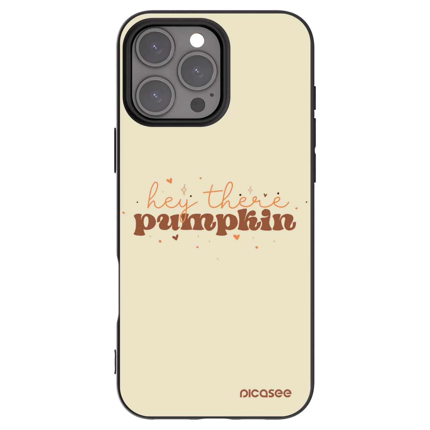 Picasee husă neagră din silicon pentru Apple iPhone 16 Pro Max - Hey there pumpkin