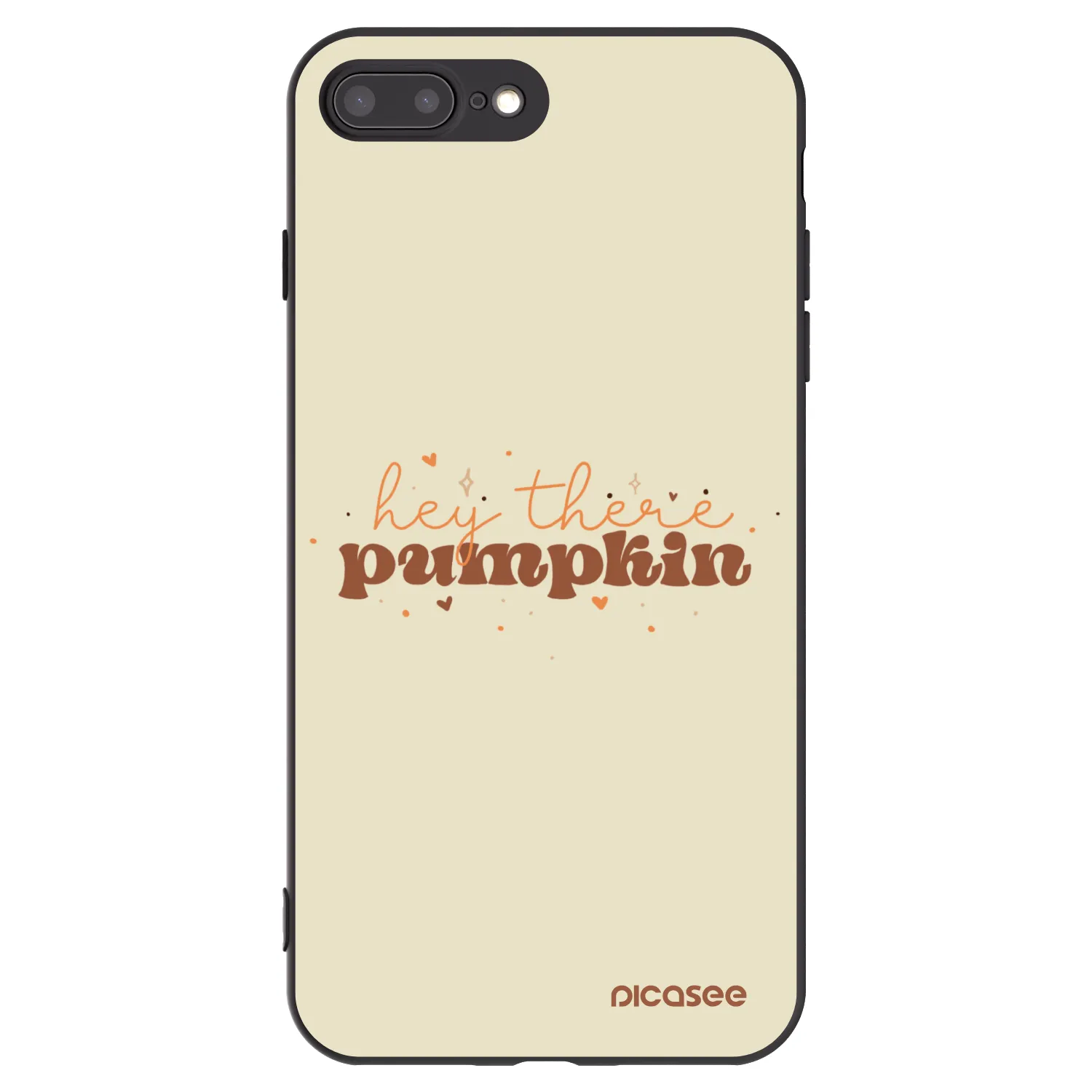 Picasee husă neagră din silicon pentru Apple iPhone 8 Plus - Hey there pumpkin