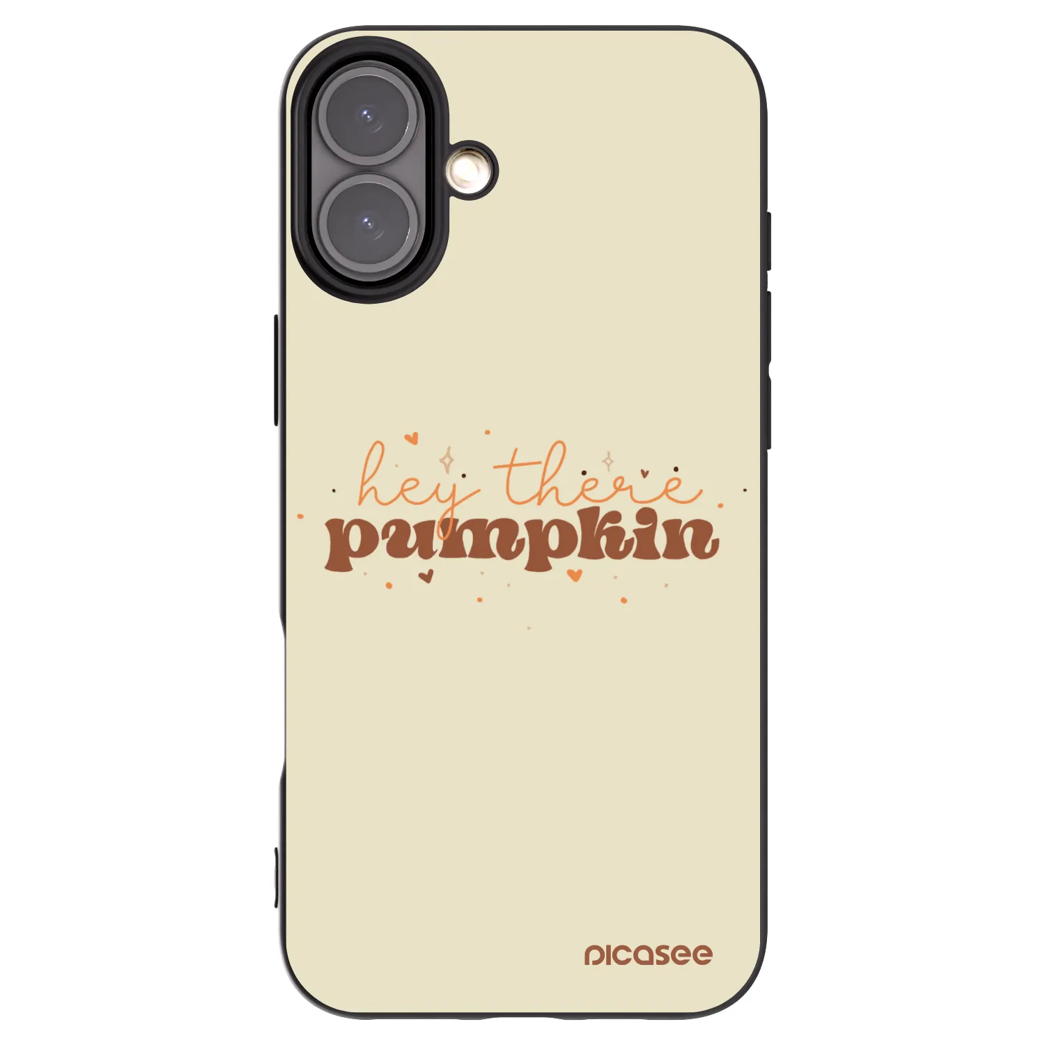 Picasee husă neagră din silicon pentru Apple iPhone 16 Plus - Hey there pumpkin