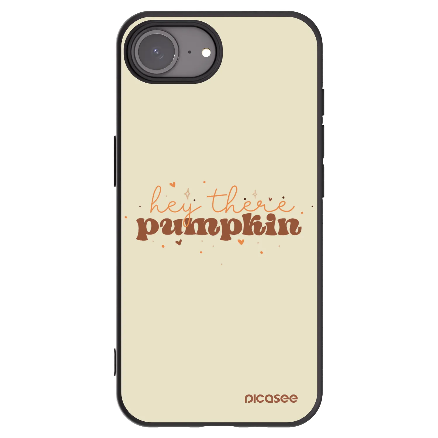 Picasee husă neagră din silicon pentru Apple iPhone 16e - Hey there pumpkin