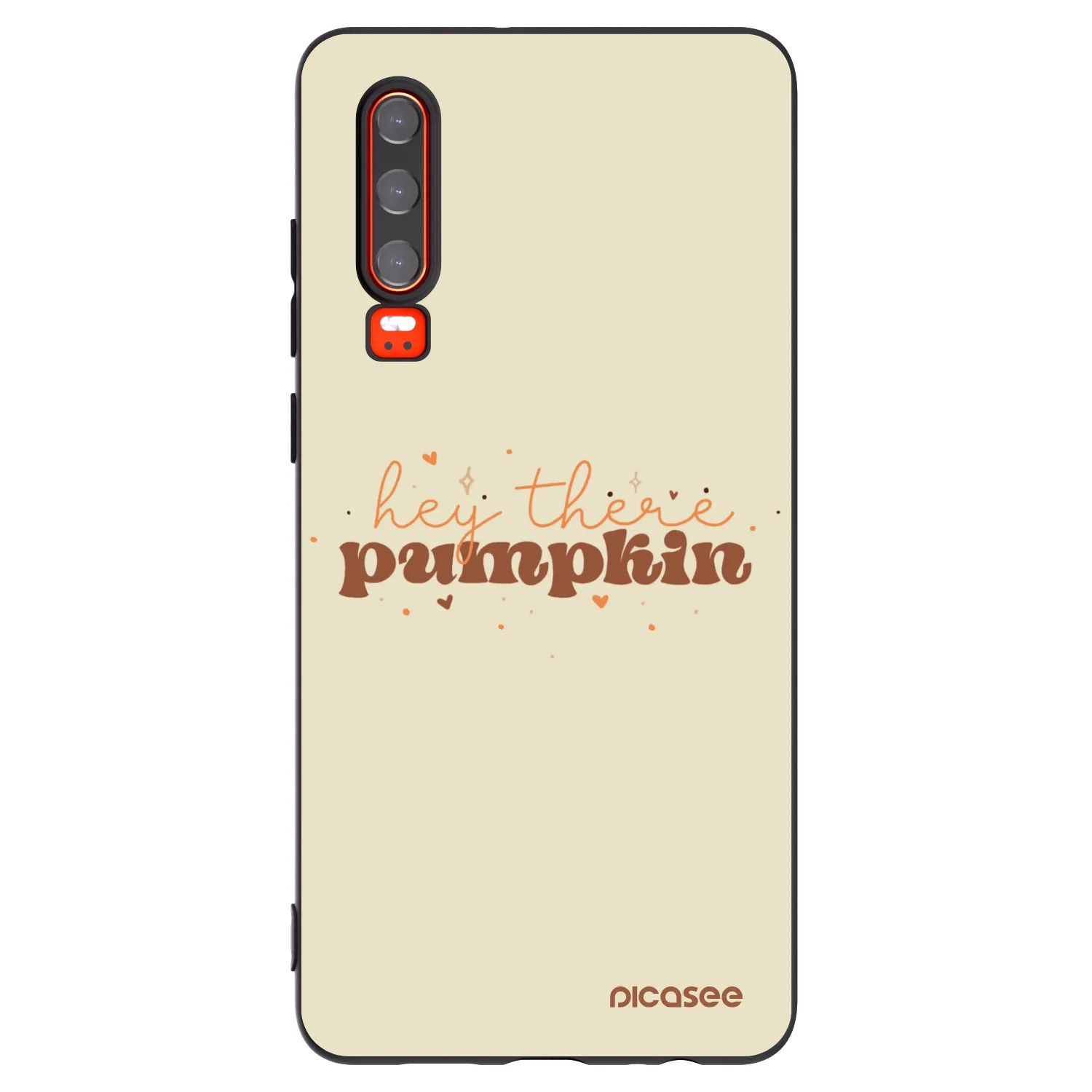Picasee husă neagră din silicon pentru Huawei P30 - Hey there pumpkin