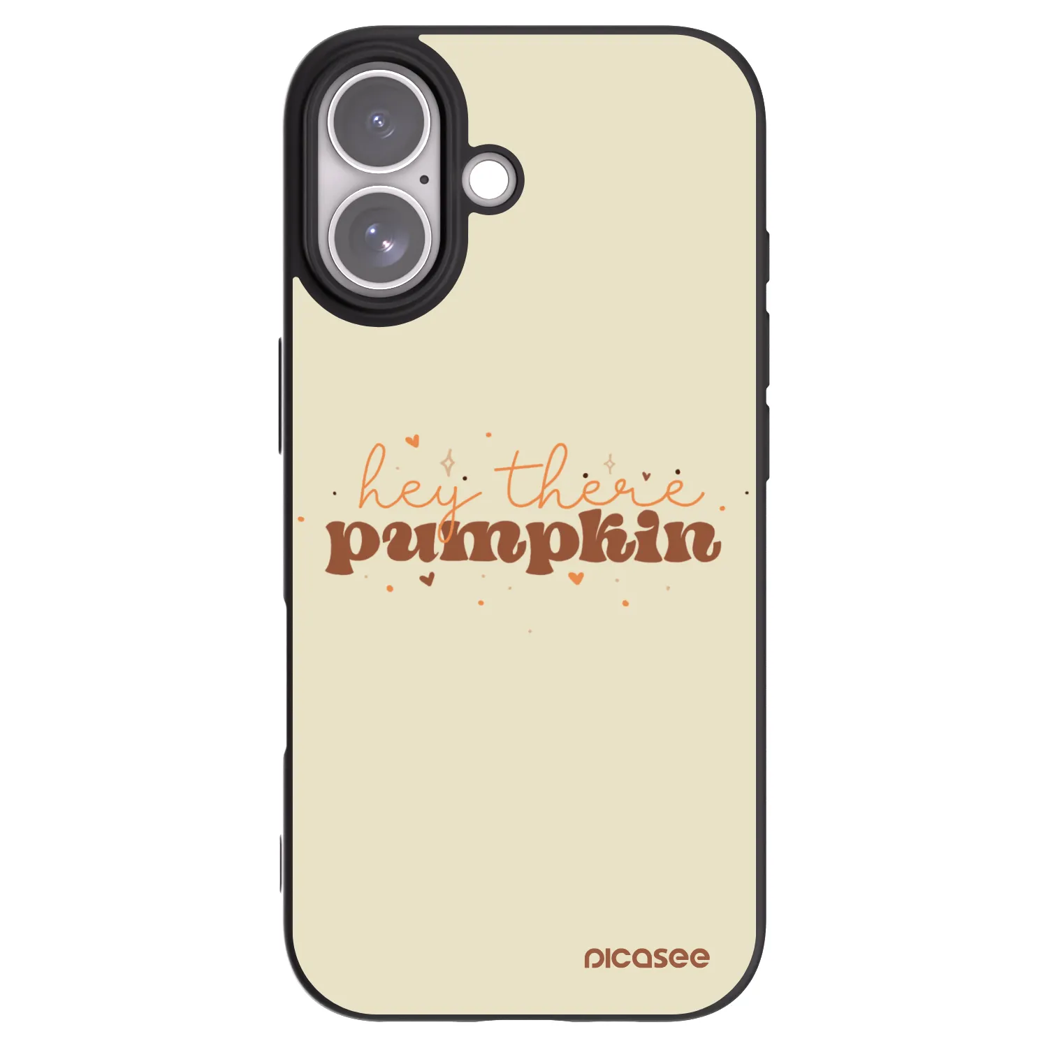 Picasee husă neagră din silicon pentru Apple iPhone 17 - Hey there pumpkin
