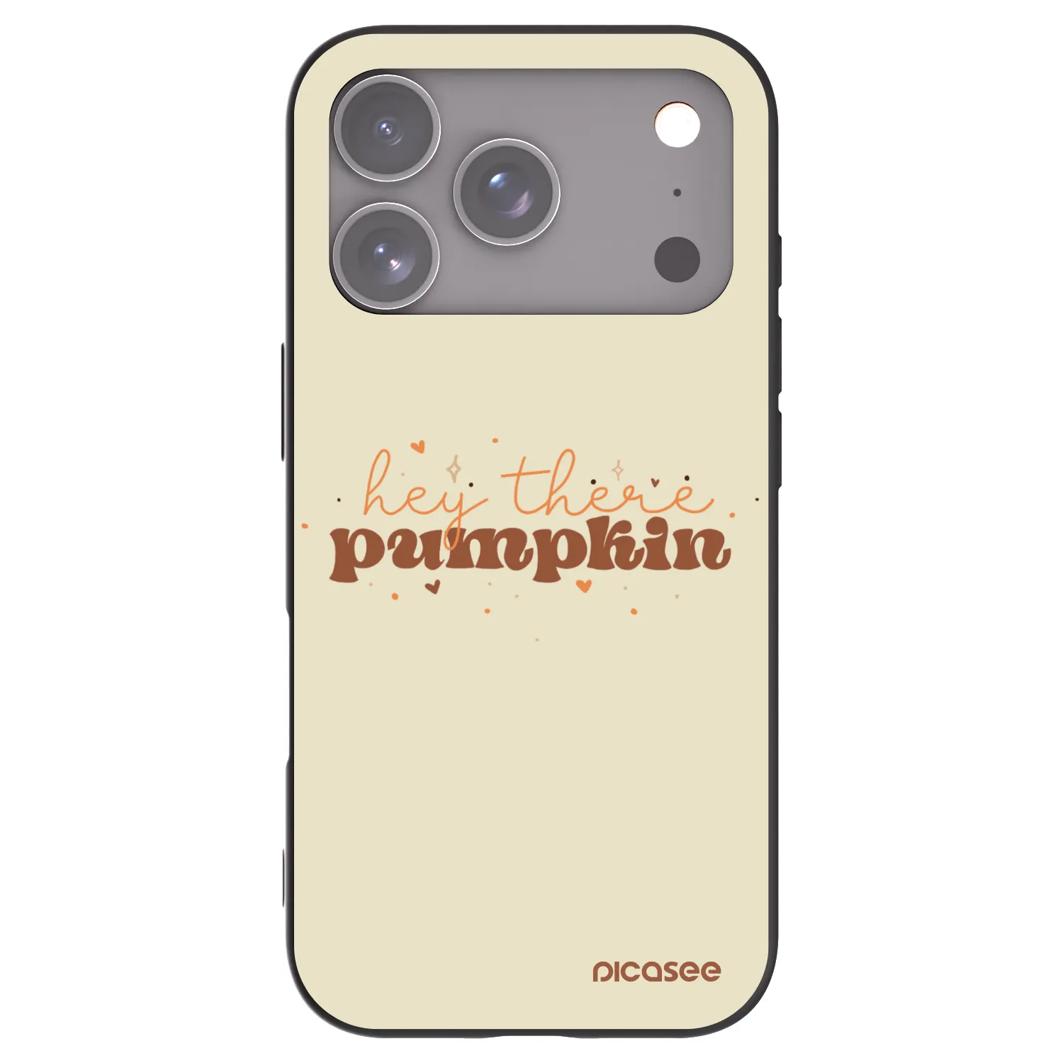 Picasee husă neagră din silicon pentru Apple iPhone 17 Pro - Hey there pumpkin