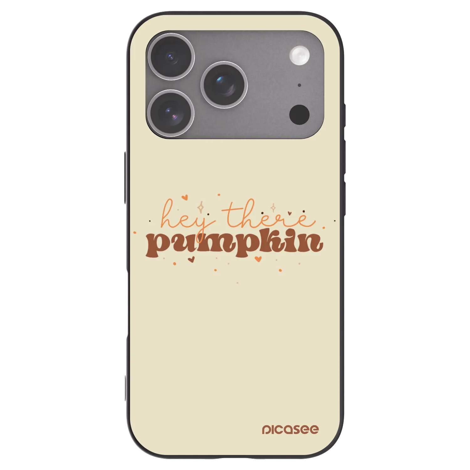 Picasee husă neagră din silicon pentru Apple iPhone 18 Pro - Hey there pumpkin