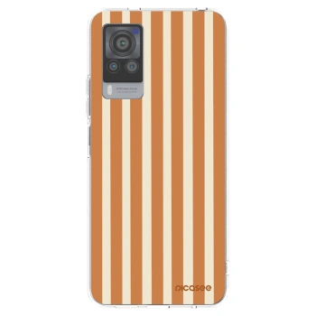 Picasee husă transparentă din silicon pentru Vivo X60 Pro 5G - Orange lines