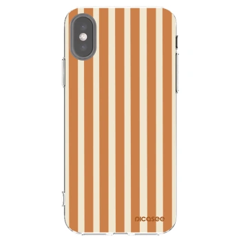 Picasee husă transparentă din silicon pentru Apple iPhone X/XS - Orange lines