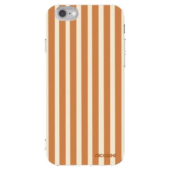 Picasee husă transparentă din silicon pentru Apple iPhone 6/6S - Orange lines