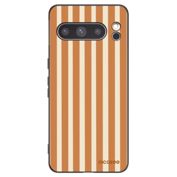 Picasee husă neagră din silicon pentru Google Pixel 8 Pro - Orange lines