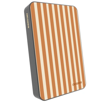 Picasee Powerbank cu MagSafe 10 000 mAh Gri - Orange lines