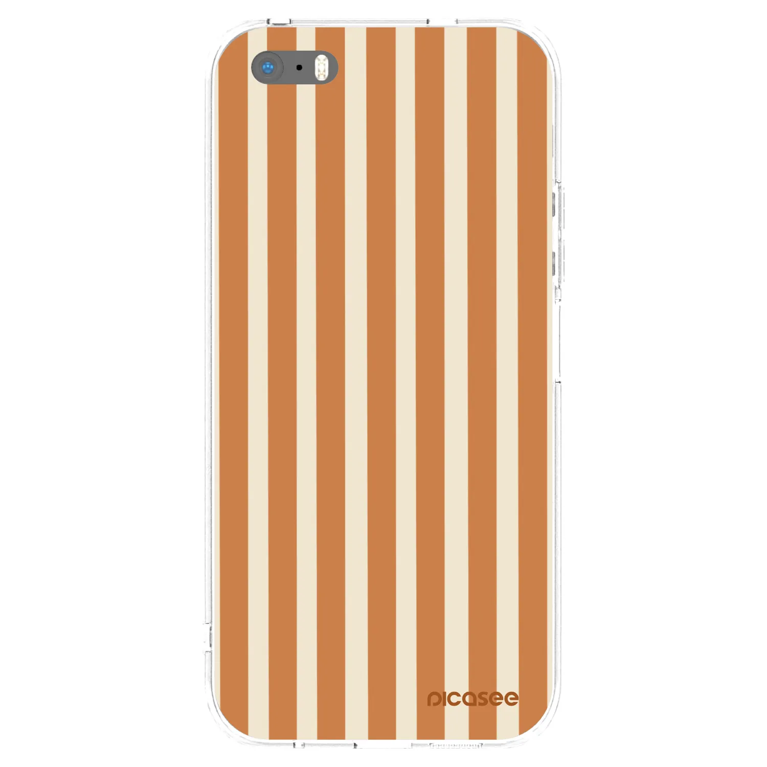 Picasee husă transparentă din silicon pentru Apple iPhone 5/5S/SE - Orange lines
