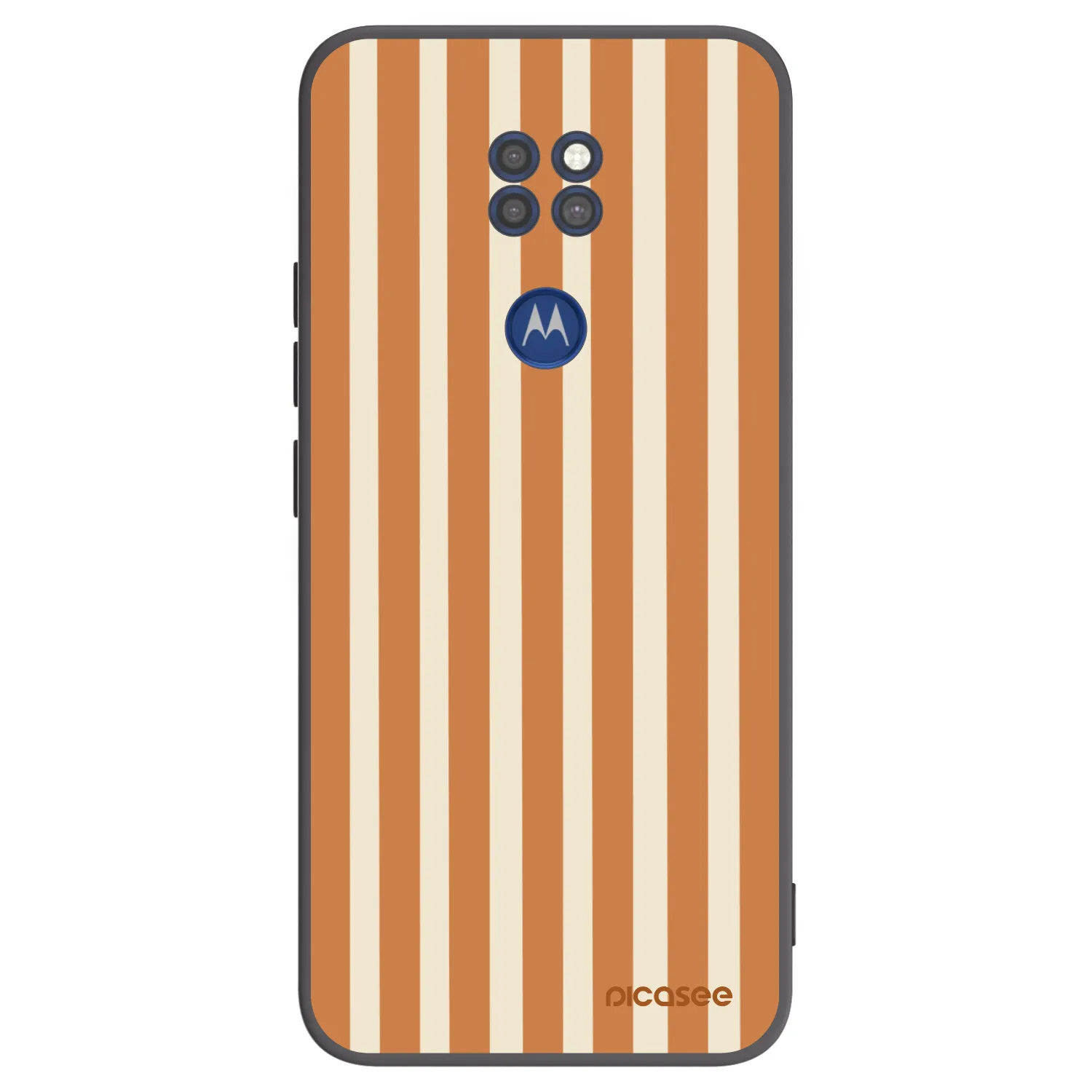 Picasee husă neagră din silicon pentru Motorola Moto G9 Play - Orange lines