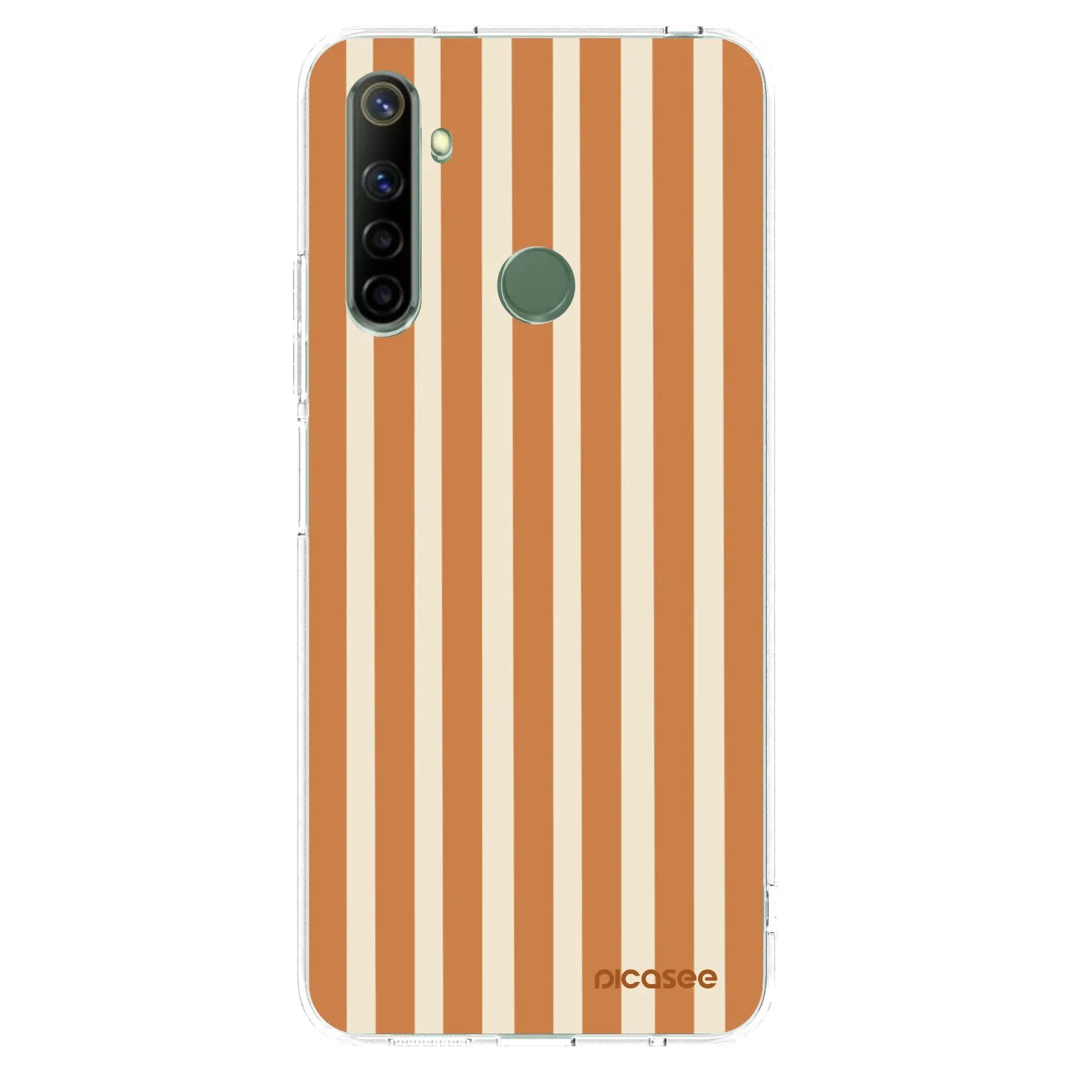Picasee husă transparentă din silicon pentru Realme 6i - Orange lines