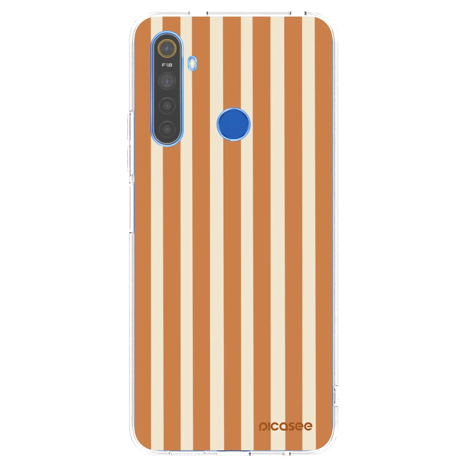Picasee husă transparentă din silicon pentru Realme 5 - Orange lines