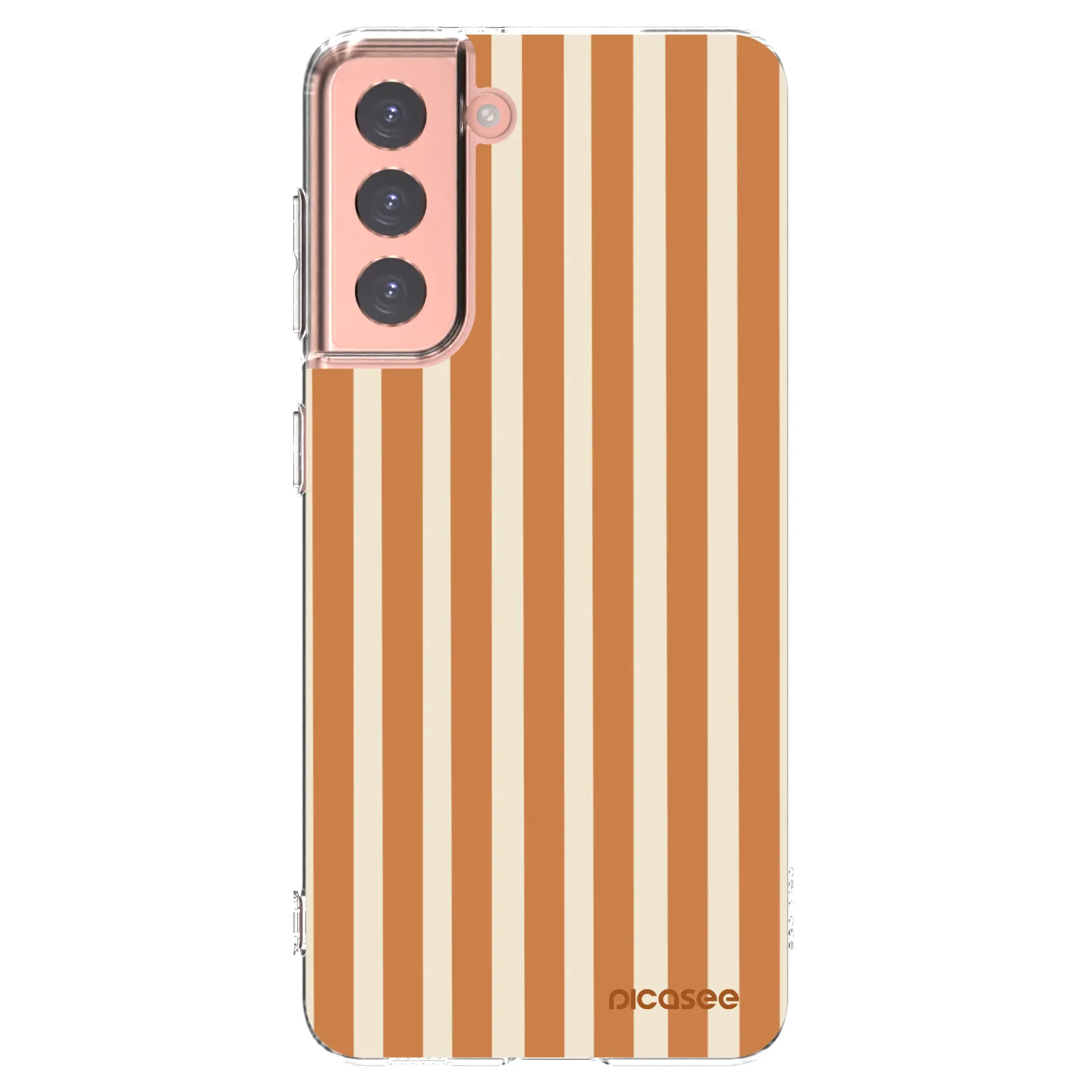 Picasee husă transparentă din silicon pentru Samsung Galaxy S21 5G G991B - Orange lines