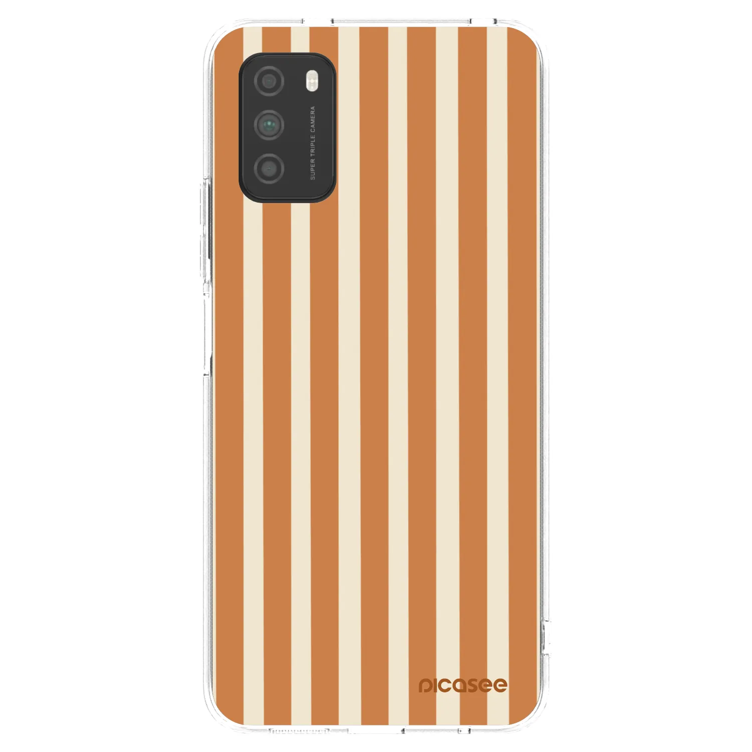 Picasee husă transparentă din silicon pentru Xiaomi Poco M3 - Orange lines