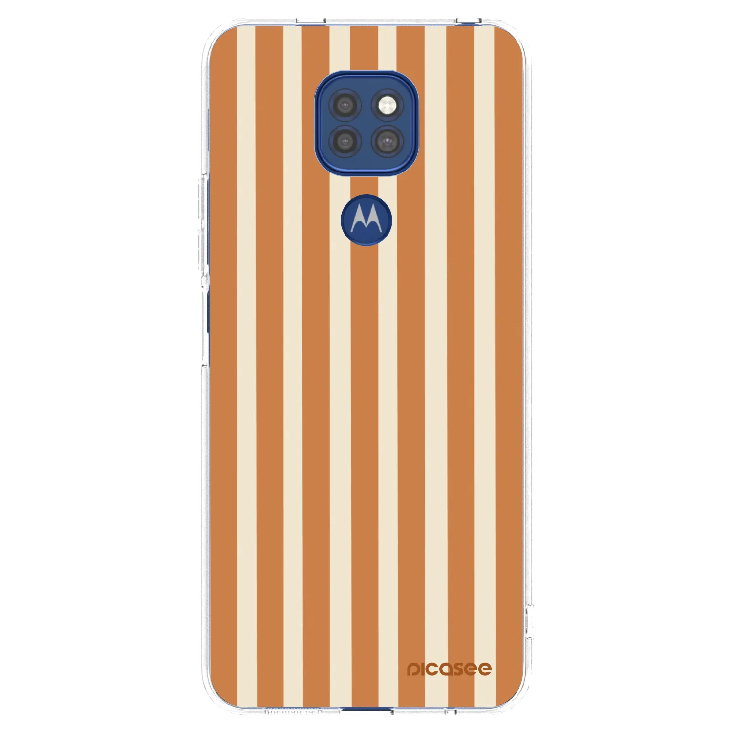 Picasee husă transparentă din silicon pentru Motorola Moto G9 Play - Orange lines