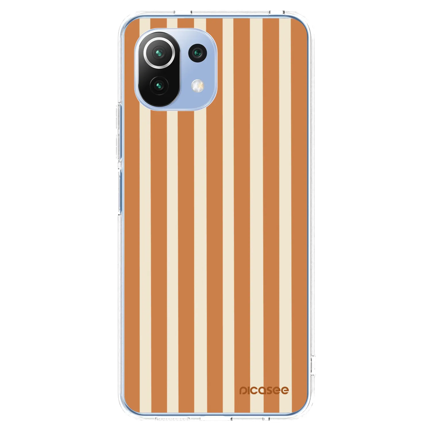 Picasee husă transparentă din silicon pentru Xiaomi Mi 11 Lite - Orange lines