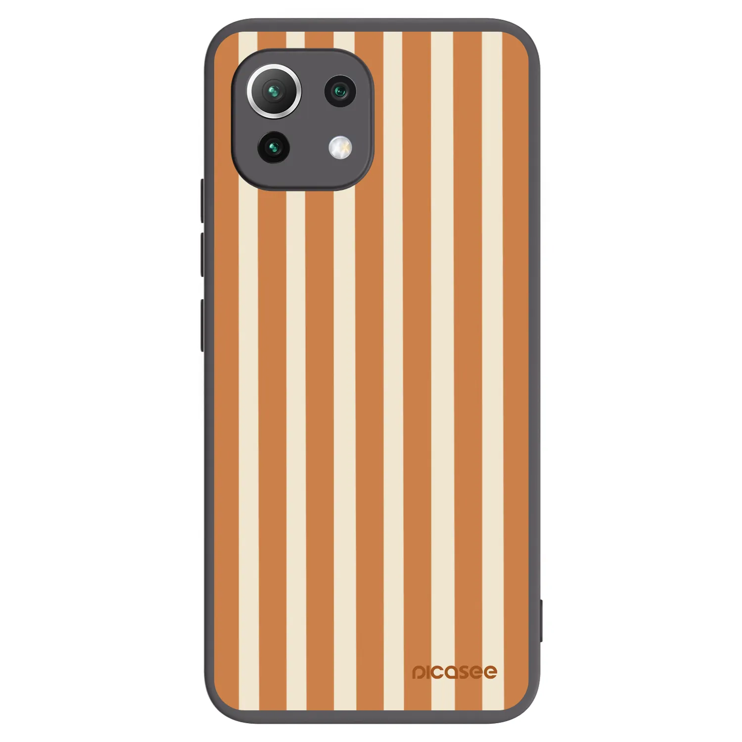 Picasee husă neagră din silicon pentru Xiaomi Mi 11 Lite - Orange lines