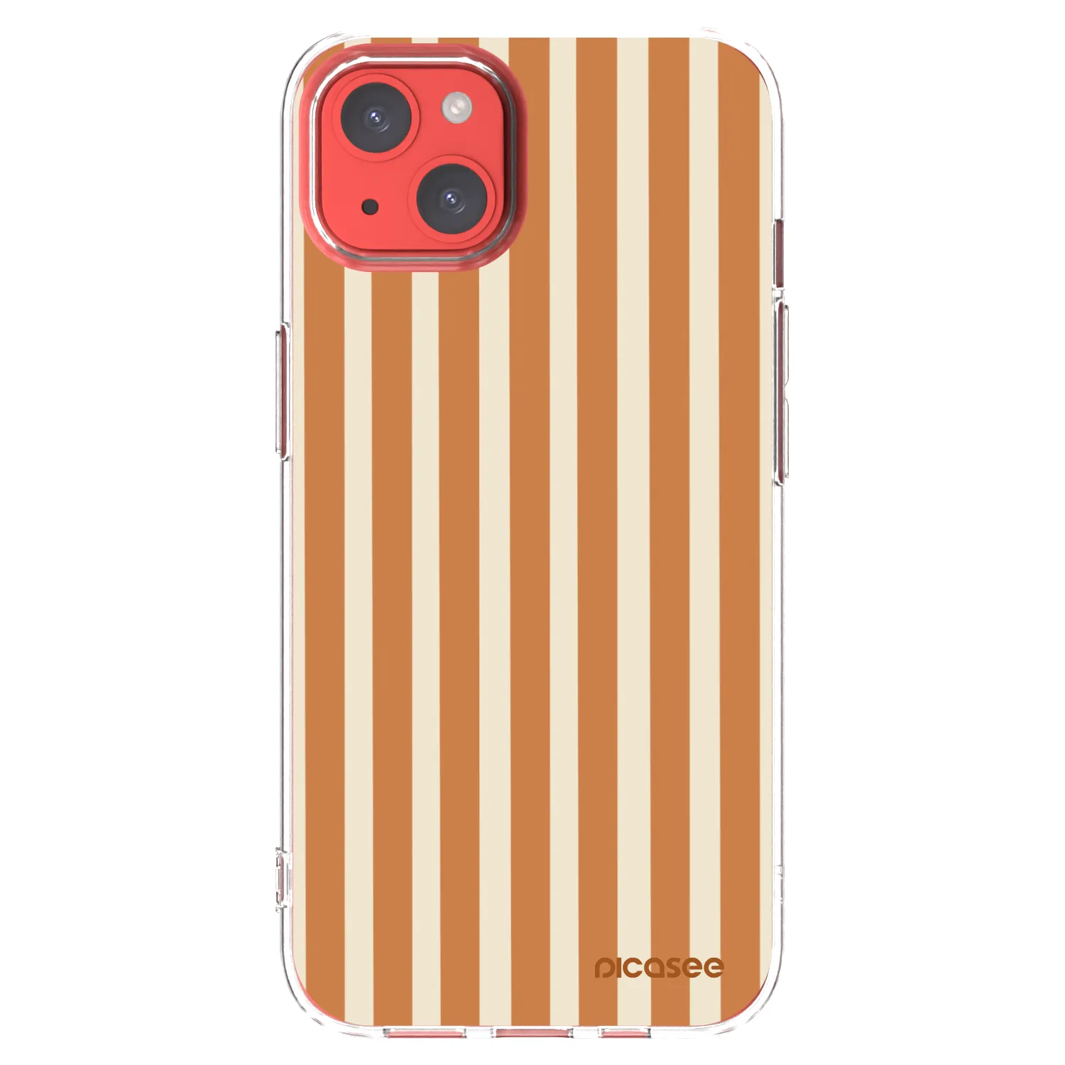 Picasee husă transparentă din silicon pentru Apple iPhone 13 - Orange lines