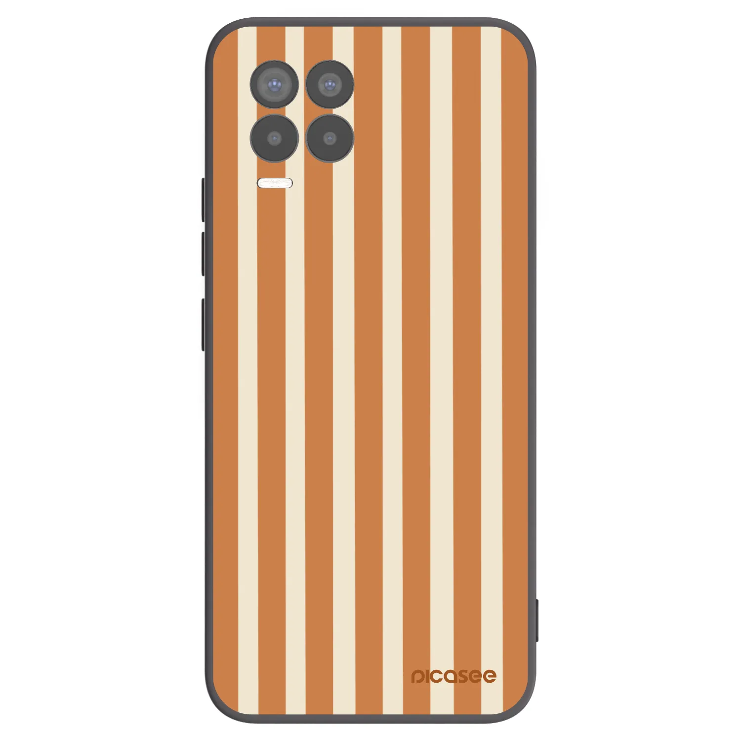 Picasee husă neagră din silicon pentru Realme 8 Pro - Orange lines