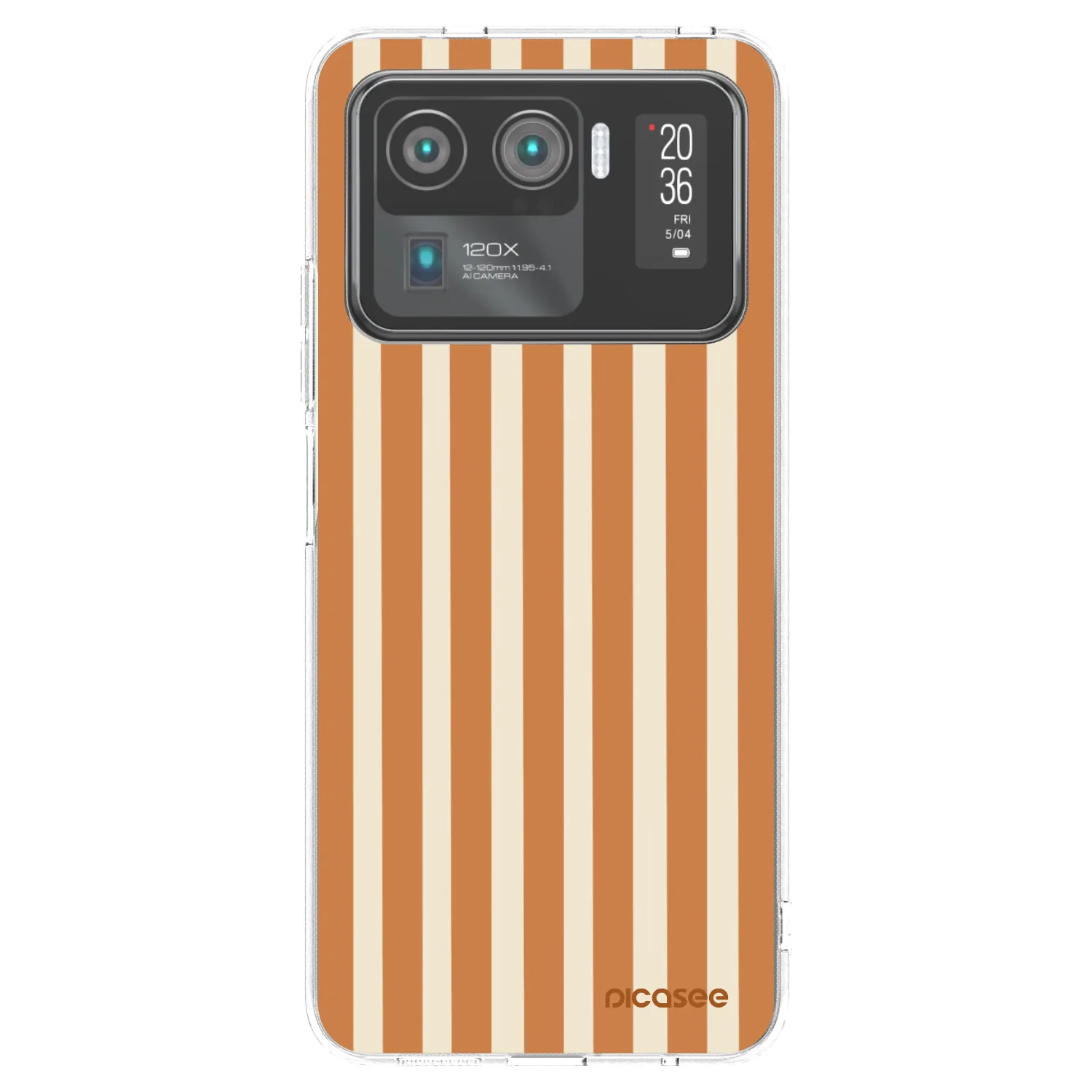 Picasee husă transparentă din silicon pentru Xiaomi Mi 11 Ultra - Orange lines