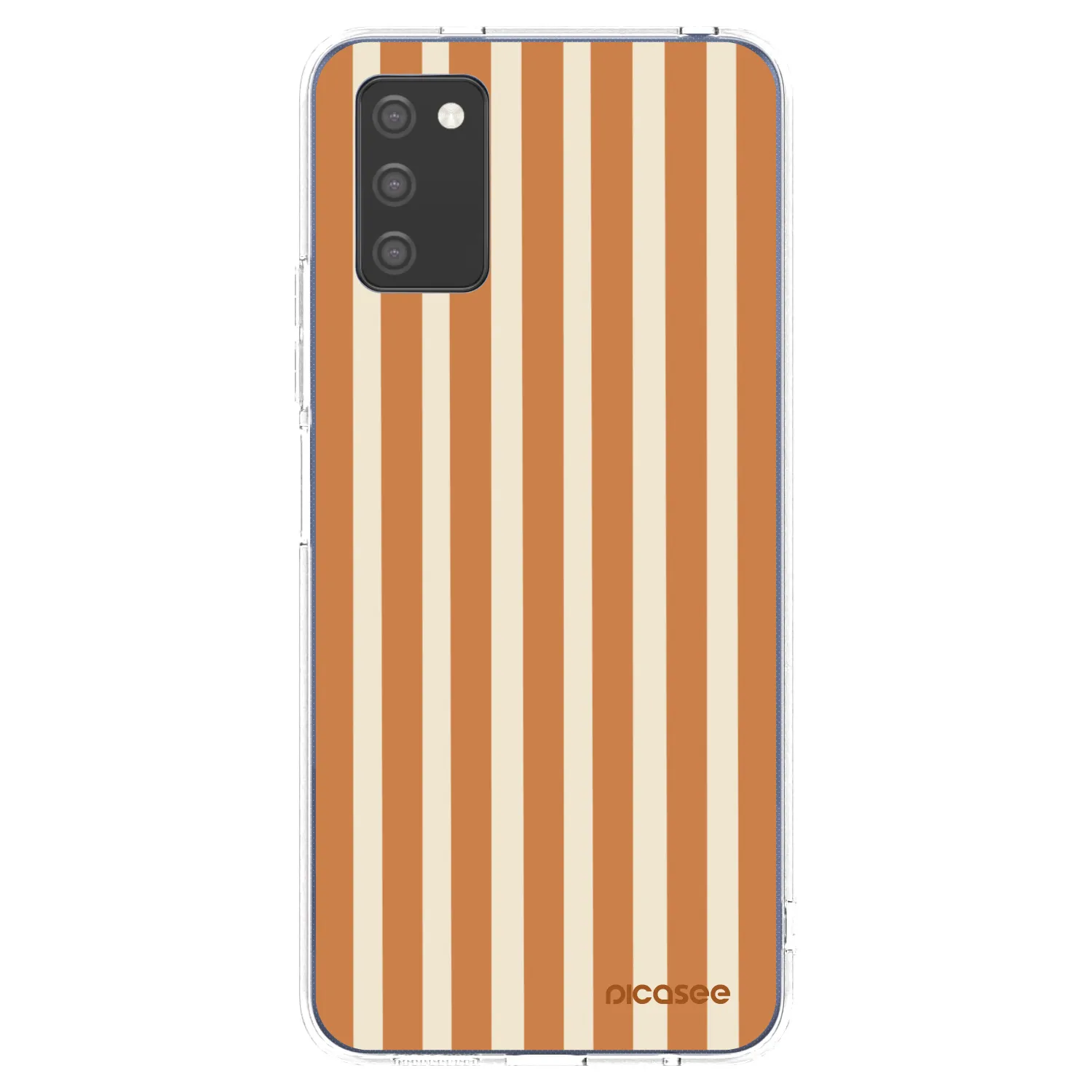 Picasee husă transparentă din silicon pentru Samsung Galaxy A02s A025G - Orange lines