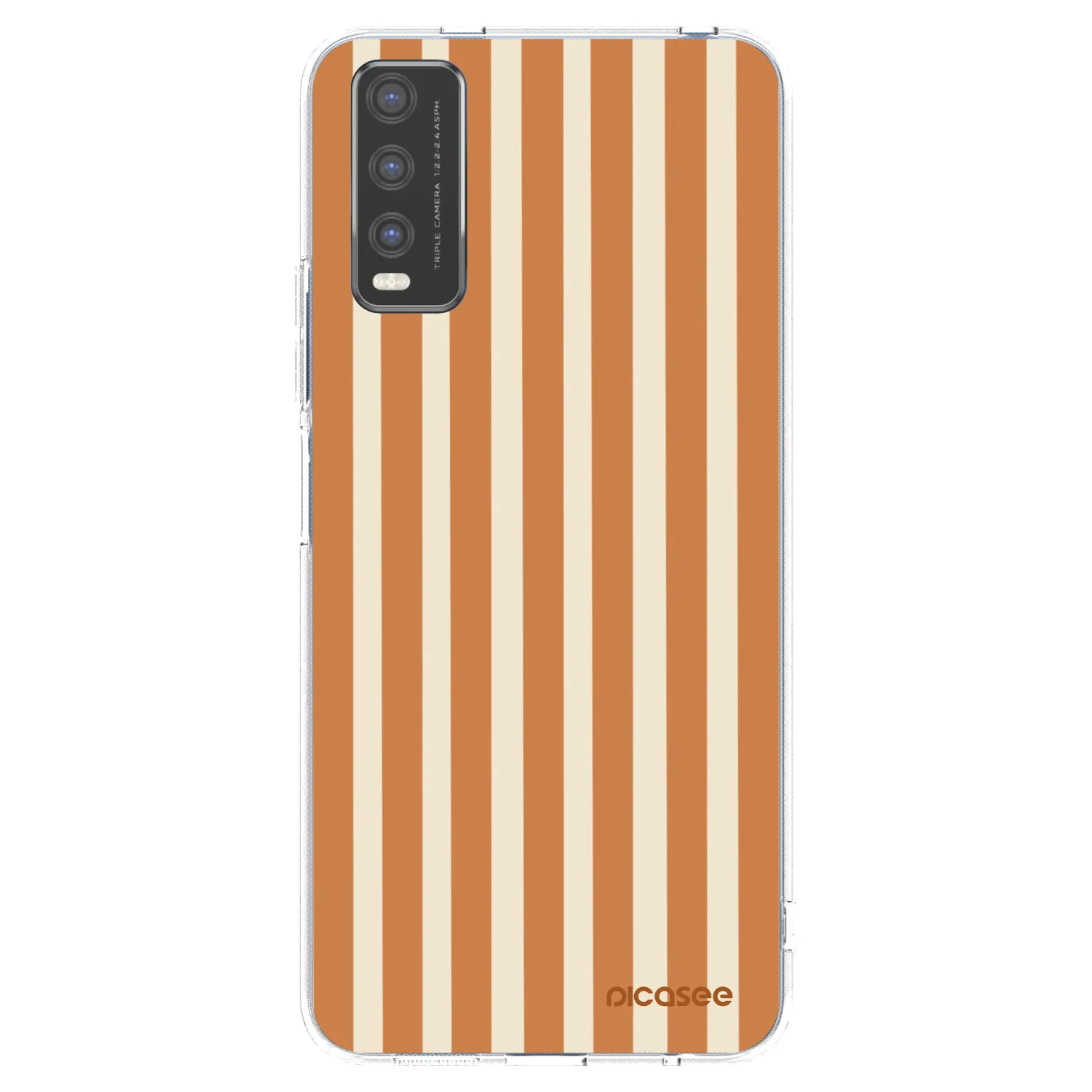 Picasee husă transparentă din silicon pentru Vivo Y20s - Orange lines