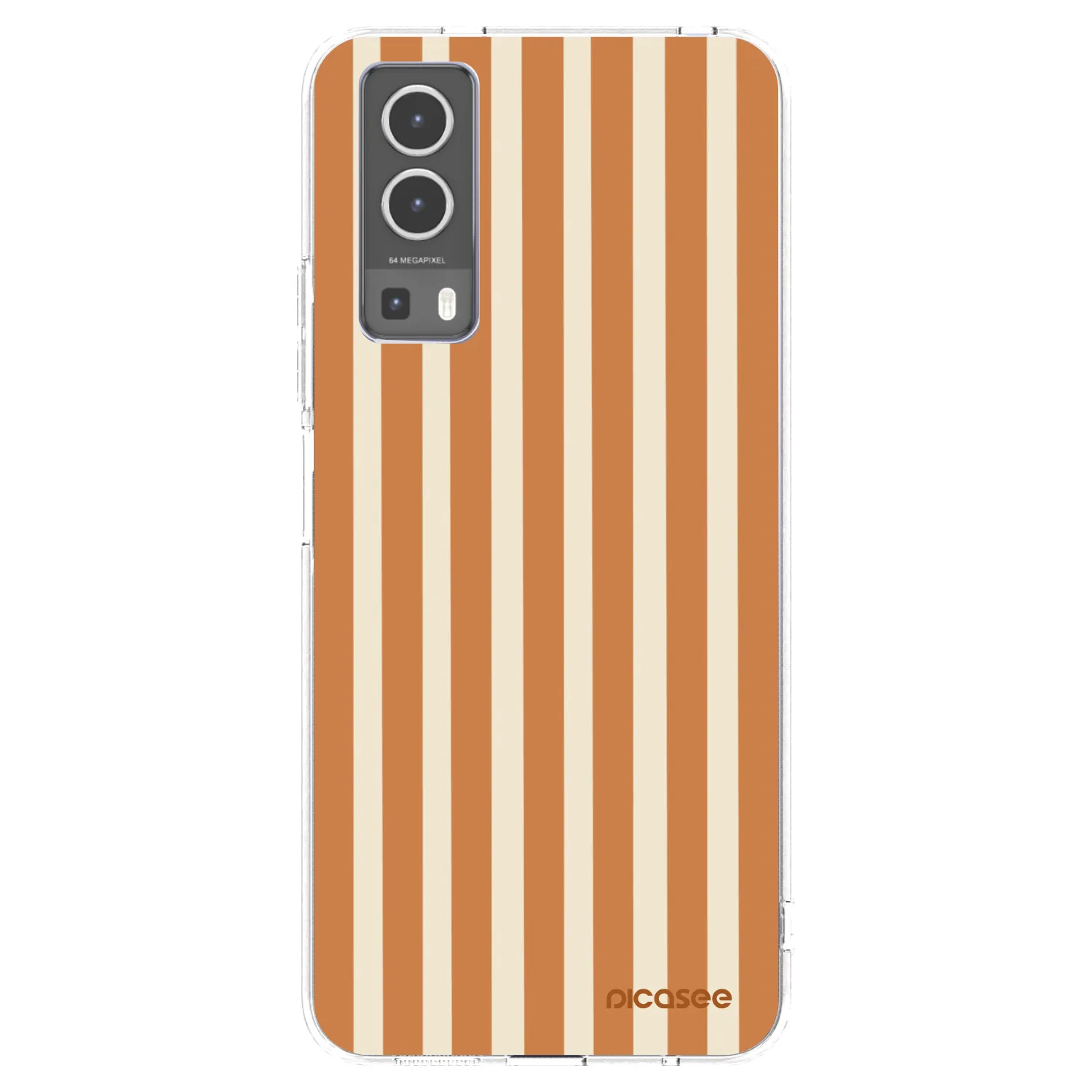 Picasee husă transparentă din silicon pentru Vivo Y72 5G - Orange lines