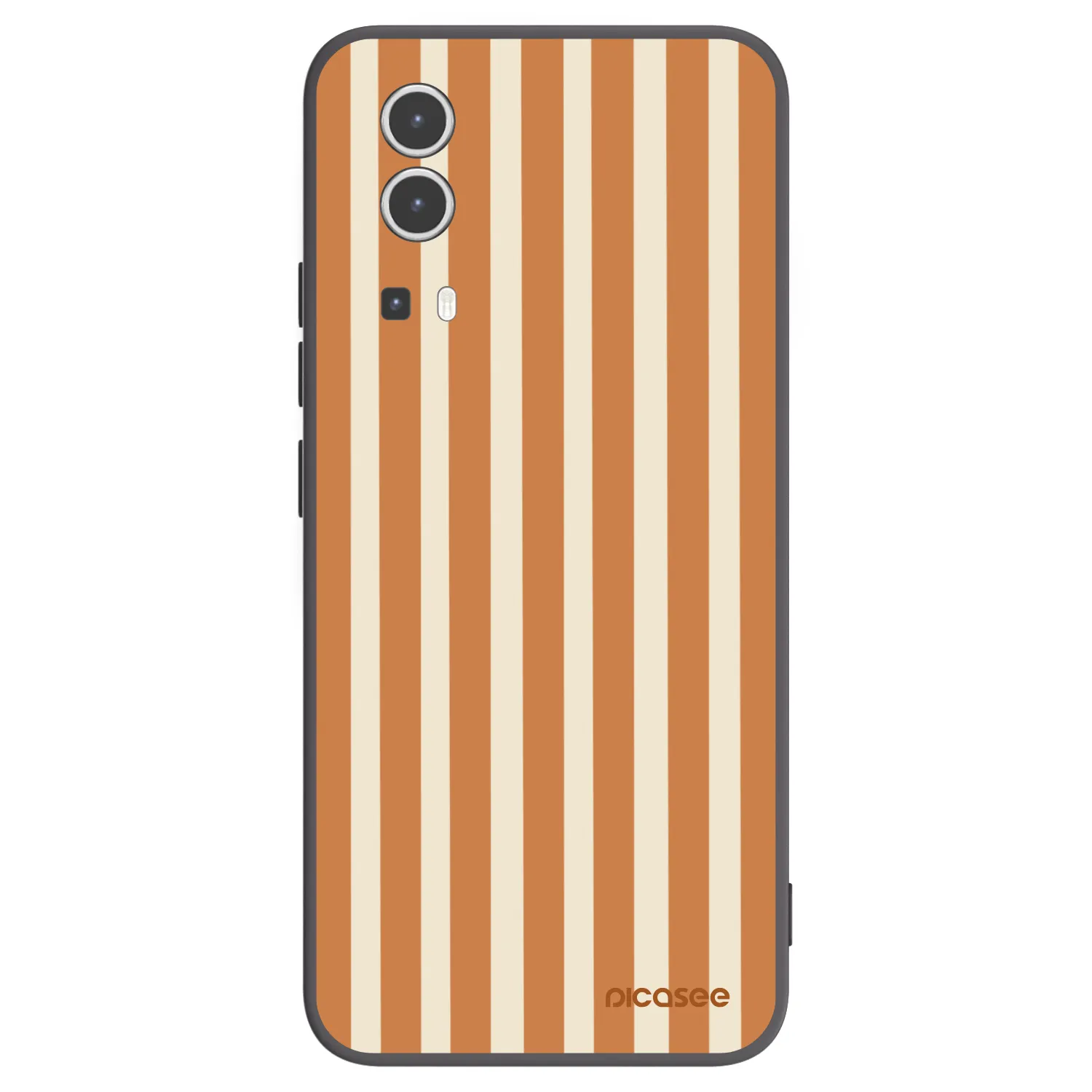 Picasee husă neagră din silicon pentru Vivo Y72 5G - Orange lines