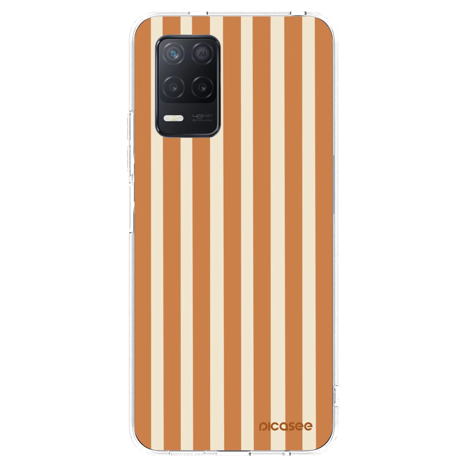 Picasee husă transparentă din silicon pentru Realme 8 5G - Orange lines