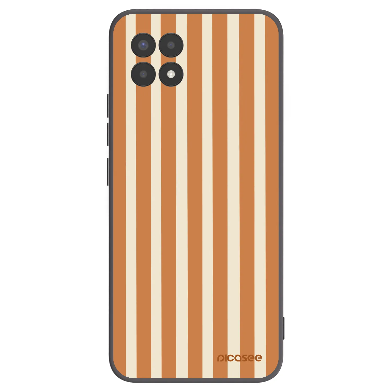 Picasee husă neagră din silicon pentru Realme 8i - Orange lines